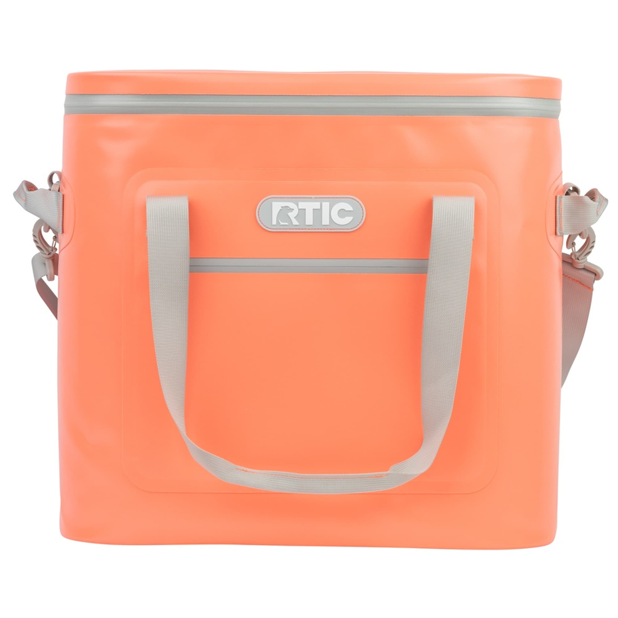 RTIC Insulated Soft Cooler Bag, Leak Proof Zipper, Keeps Ice Cold for Days,  30 (Coral)