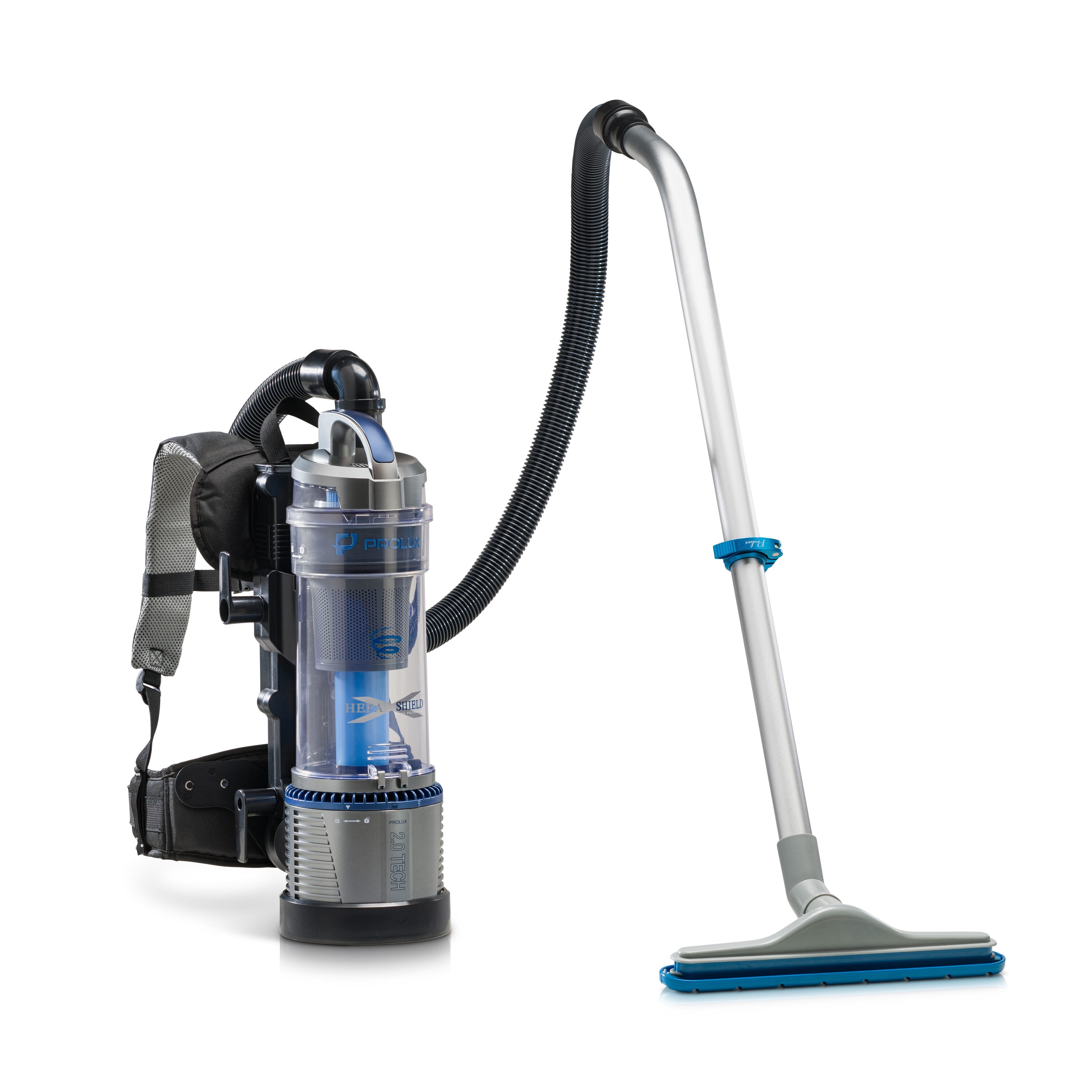 Prolux 2.0 Lightweight Gray Bagless Backpack Vacuum with HEPA Filter