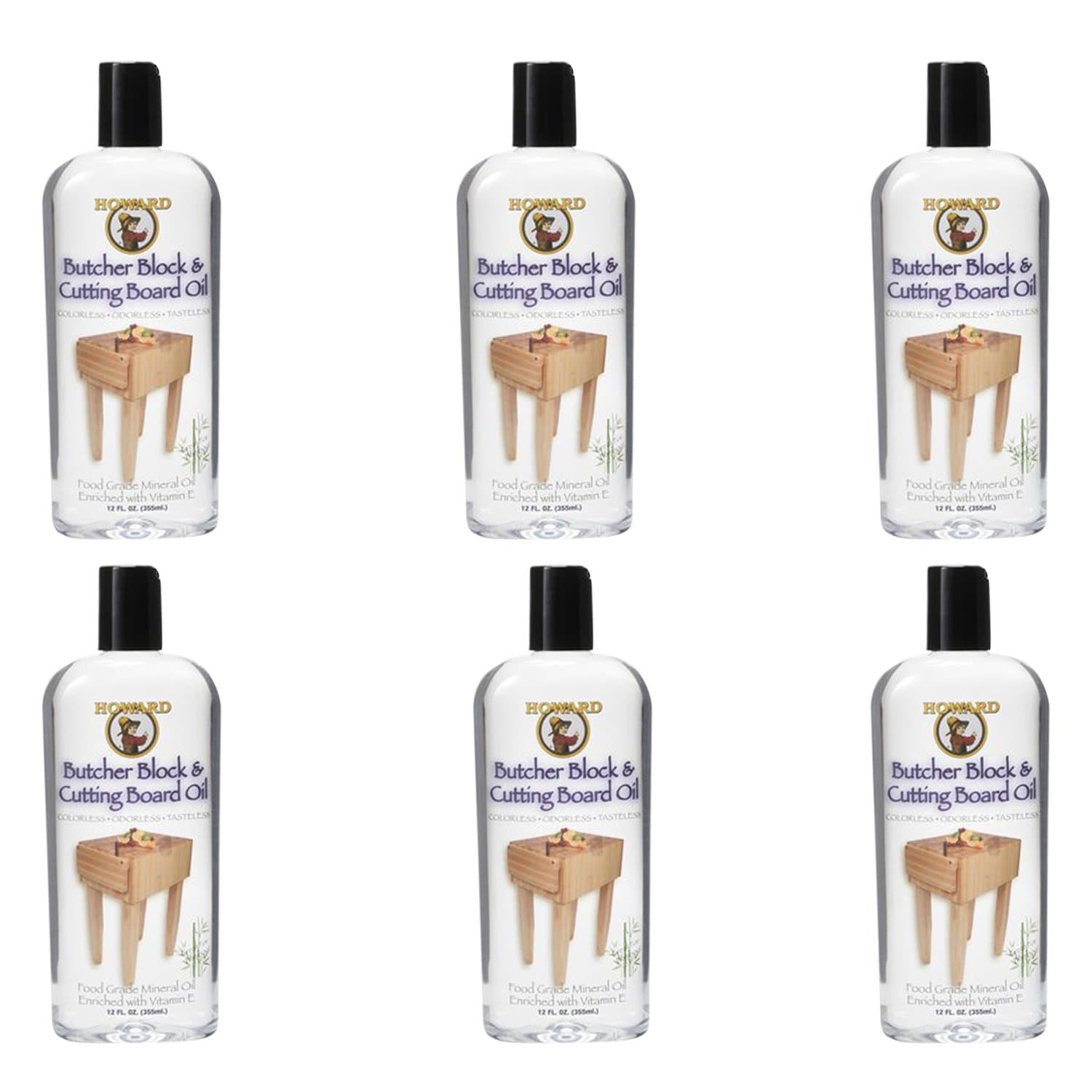 Howard  BBB012 12 Oz Cutting Board Oil 6 - 12oz Bottles
