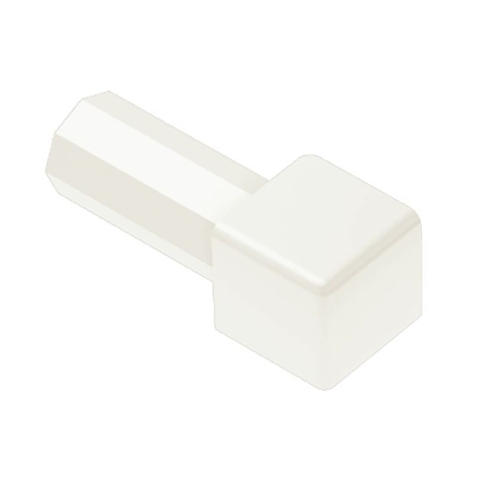 Schluter Systems E/PQ80W Quadec 0.313-in W x 1.0-in L White PVC Outside corner Tile Edge Trim