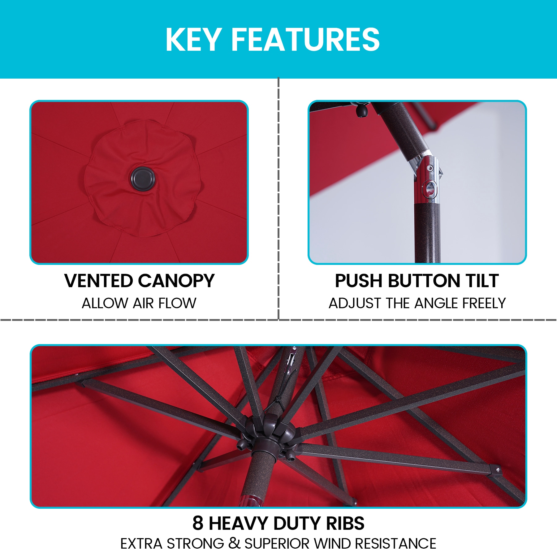BANSA ROSE LLDM0413 Umbrellas-2 - View #3