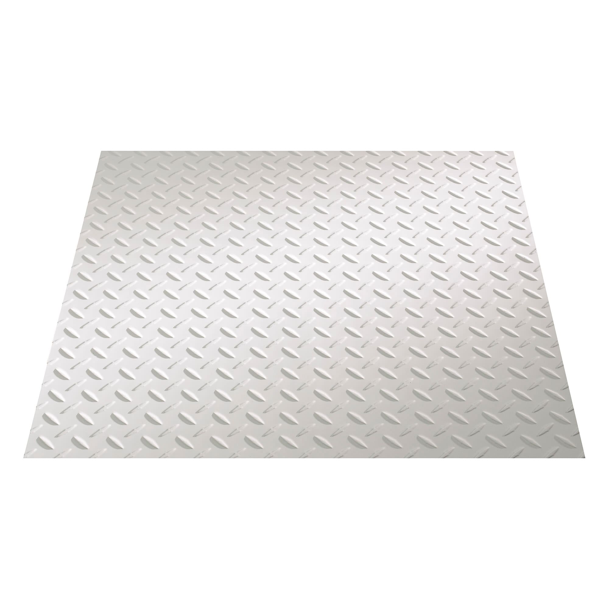 Fasade 2-ft x 2-ft Diamond Plate Matte White PVC Drop Ceiling Tile (5-Pack, 20-sq ft / Case)