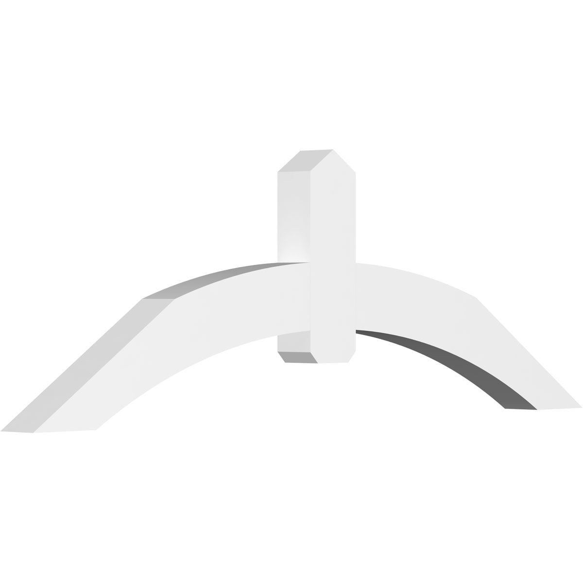 Ekena Millwork GBP072X24X0406ARC00 Archdale White PVC Gable bracket