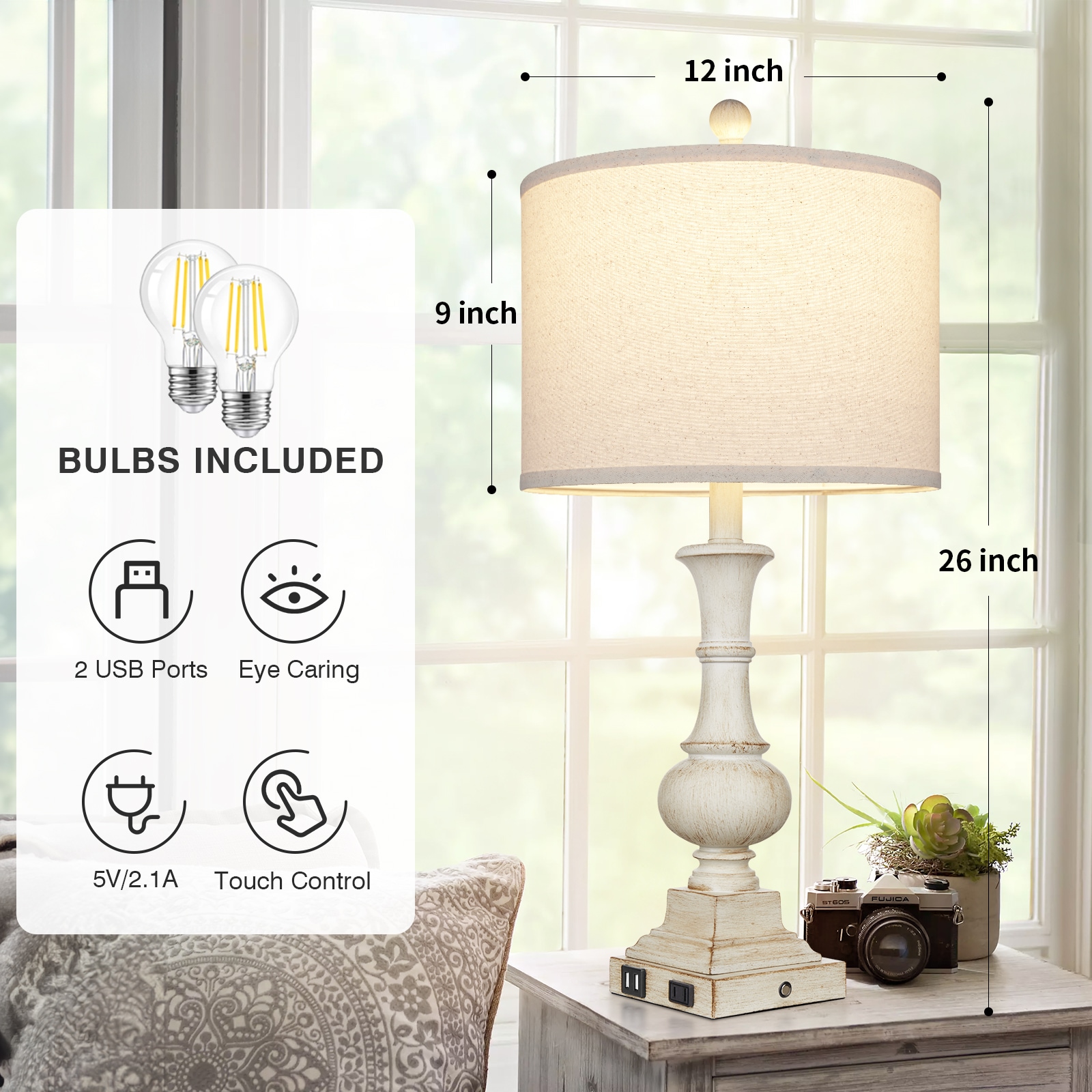 UrFurnishings TD-216 Table-Lamps - View #13