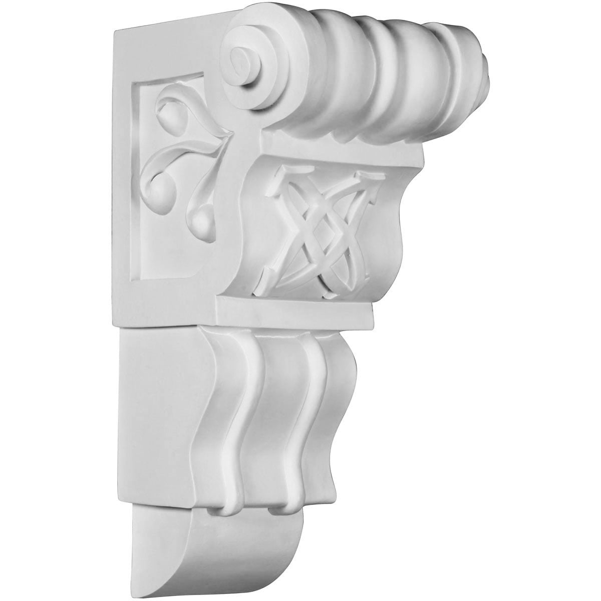 Ekena Millwork COR09X09X16CO 8.75-in x 8.75-in x 16.375-in Primed White Urethane Paintable Corbel