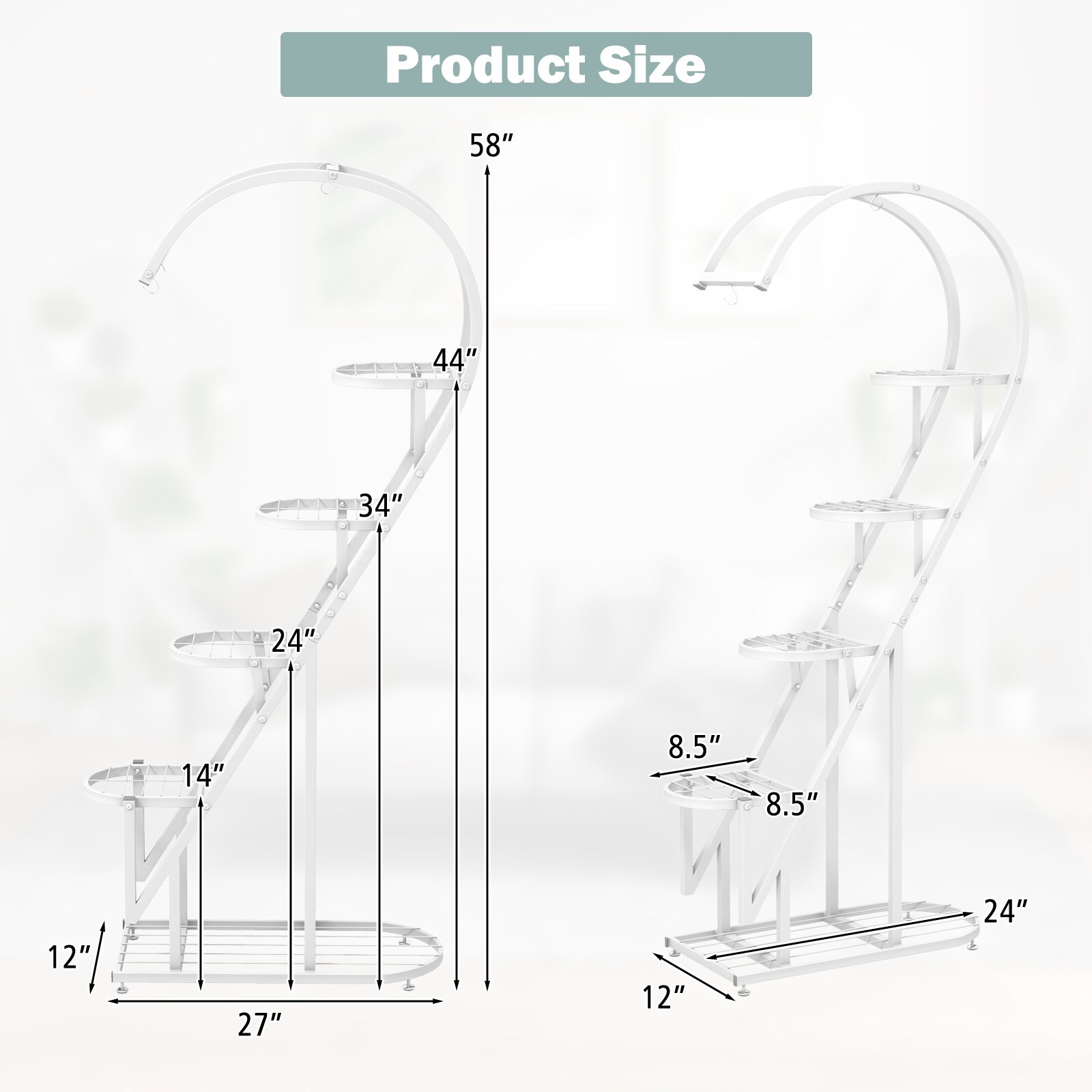 Slickblue D-CO-HW0904TG Plant-Stand - View #4