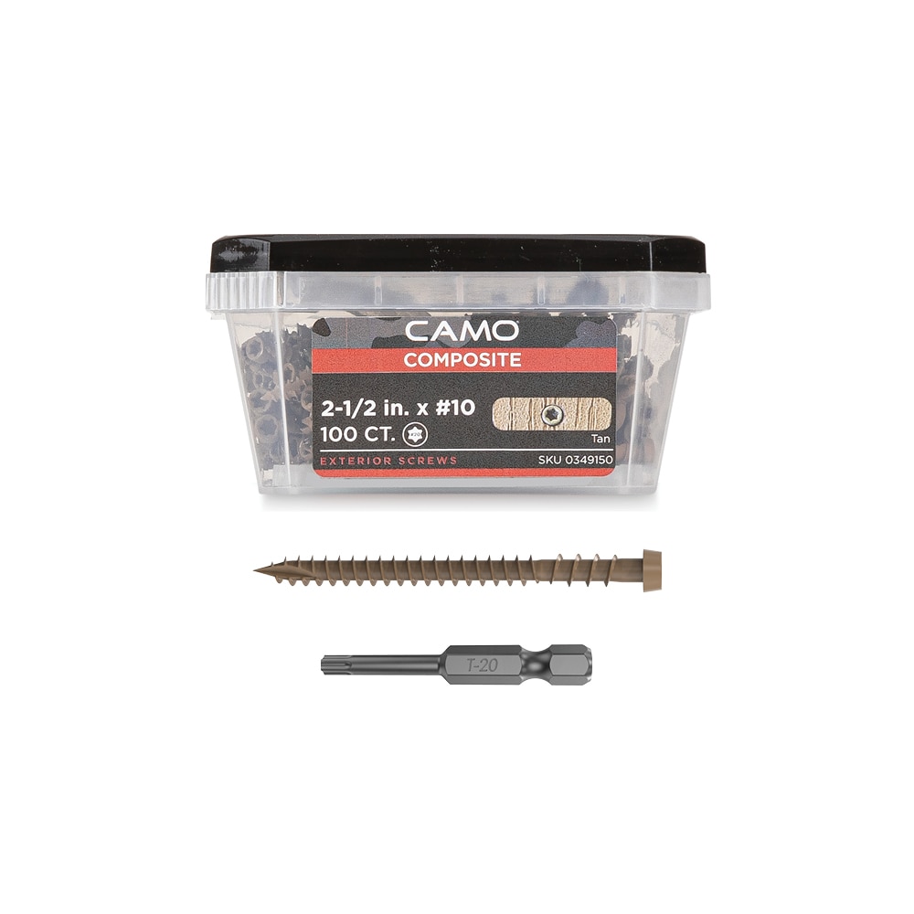 CAMO 0349150 #10 x 2-1/2-in Composite Deck Screws ( 100 -Per Box )