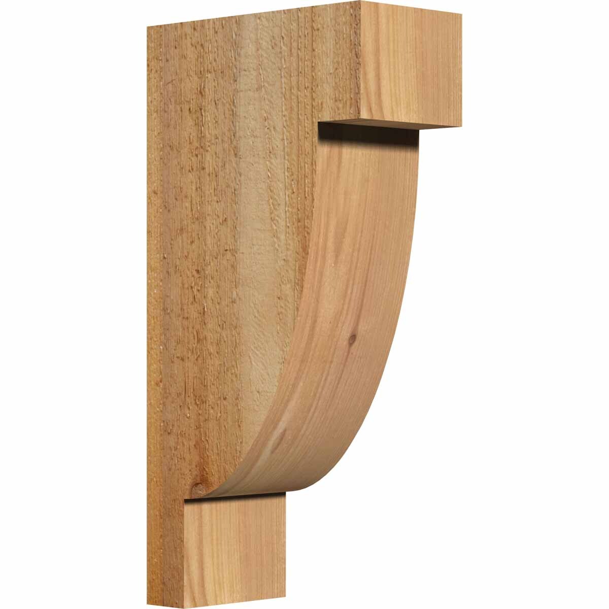 Ekena Millwork COR06X12X24ALP00RWR 6-in x 12-in x 24-in Alpine Unfinished Western red cedar Wood Paintable/Stainable Corbel