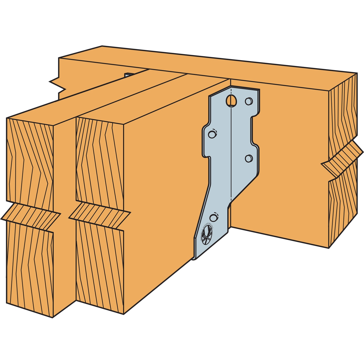 Simpson Strong-Tie Double 2-in x 6-in 14-Gauge G90 Galvanized Face ...