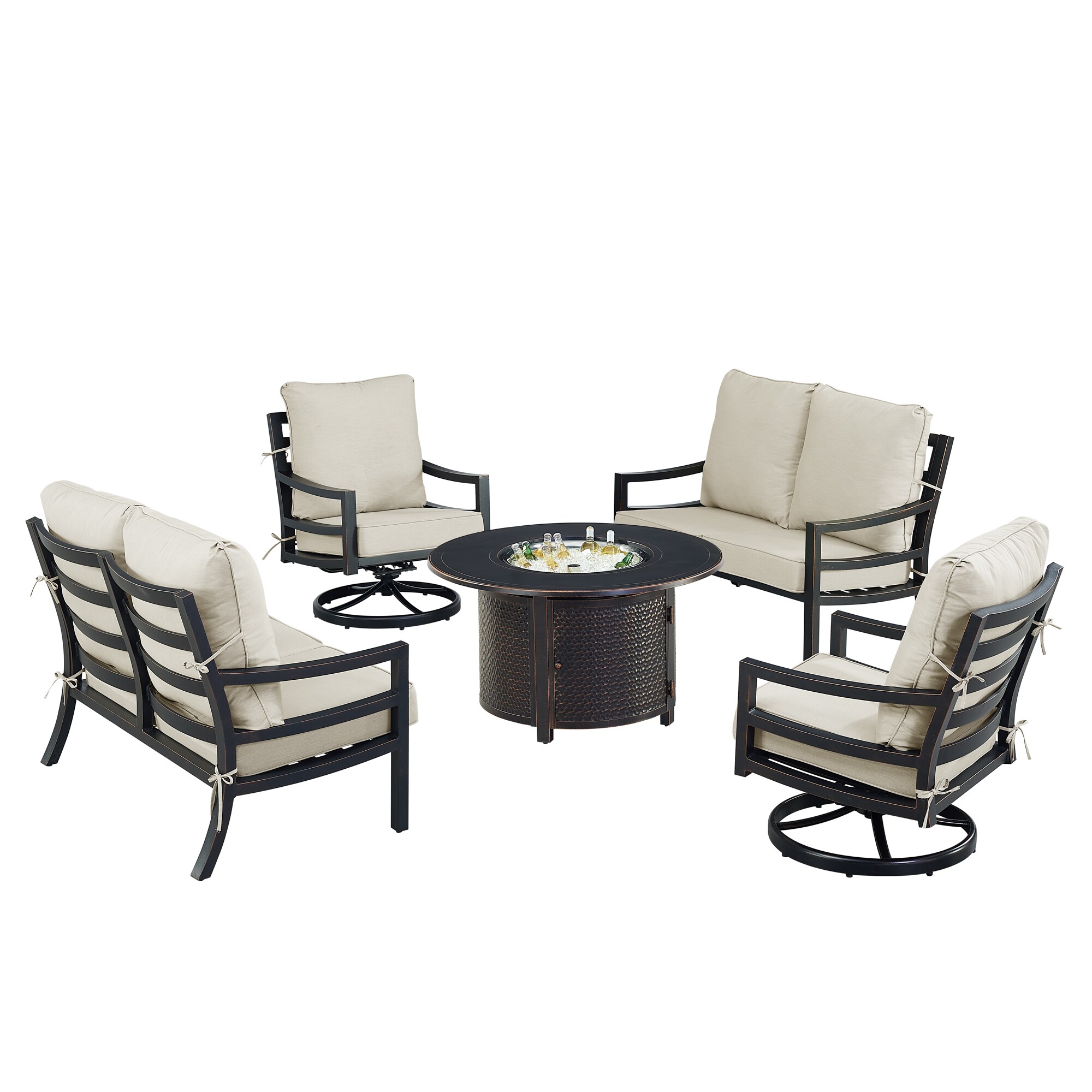 Oakland Living HUDSON2LS2CHMATERALG Patio-Conversation-Sets - View #4