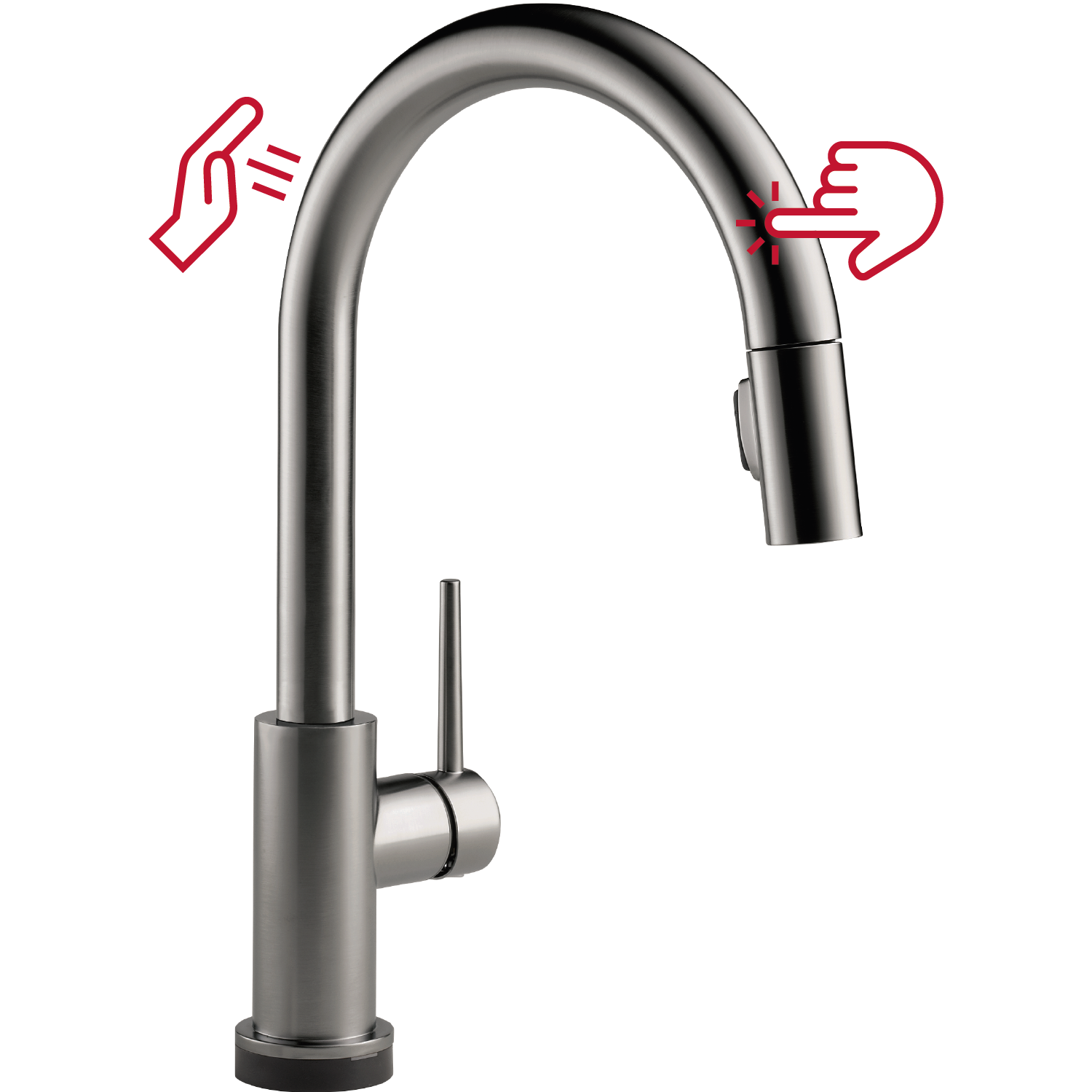 Delta 9159TL-KS-DST Trinsic Black Stainless Single Handle Deck-mount Touchless Pull-down Kitchen Faucet with Sprayer