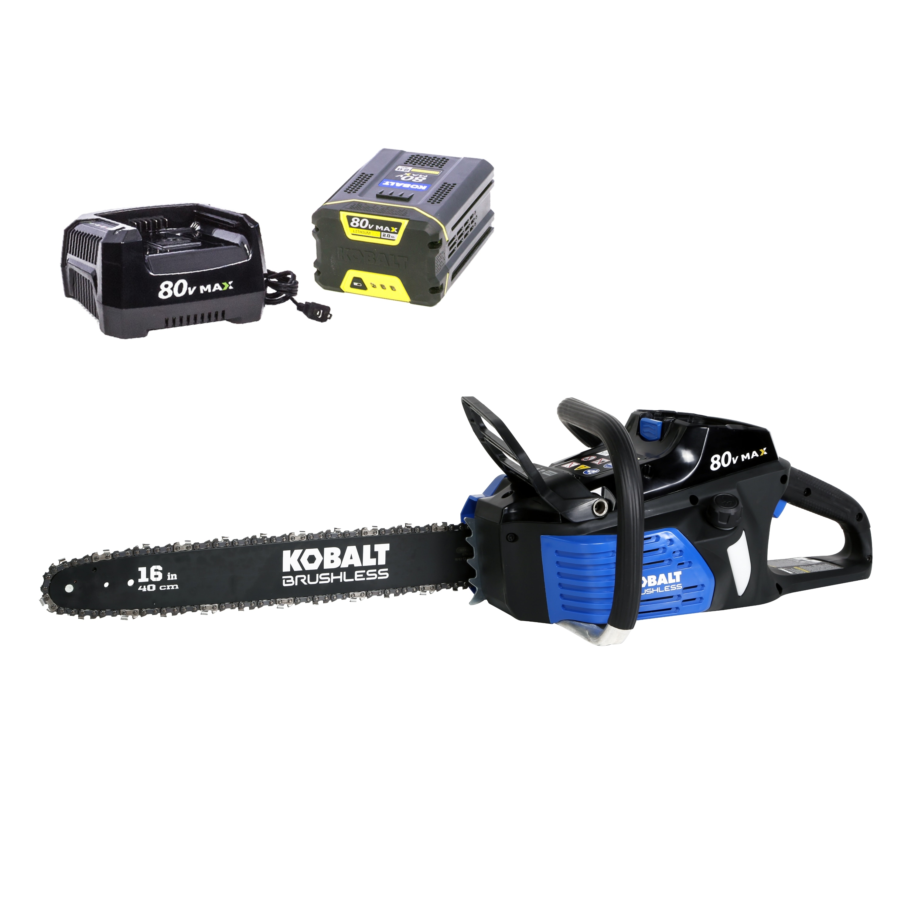 Kobalt 80-volt 16-in Brushless Battery 2 Ah Chainsaw (Battery and Charger Included) KCS280B-06 Sansujyuku sansujyuku.com