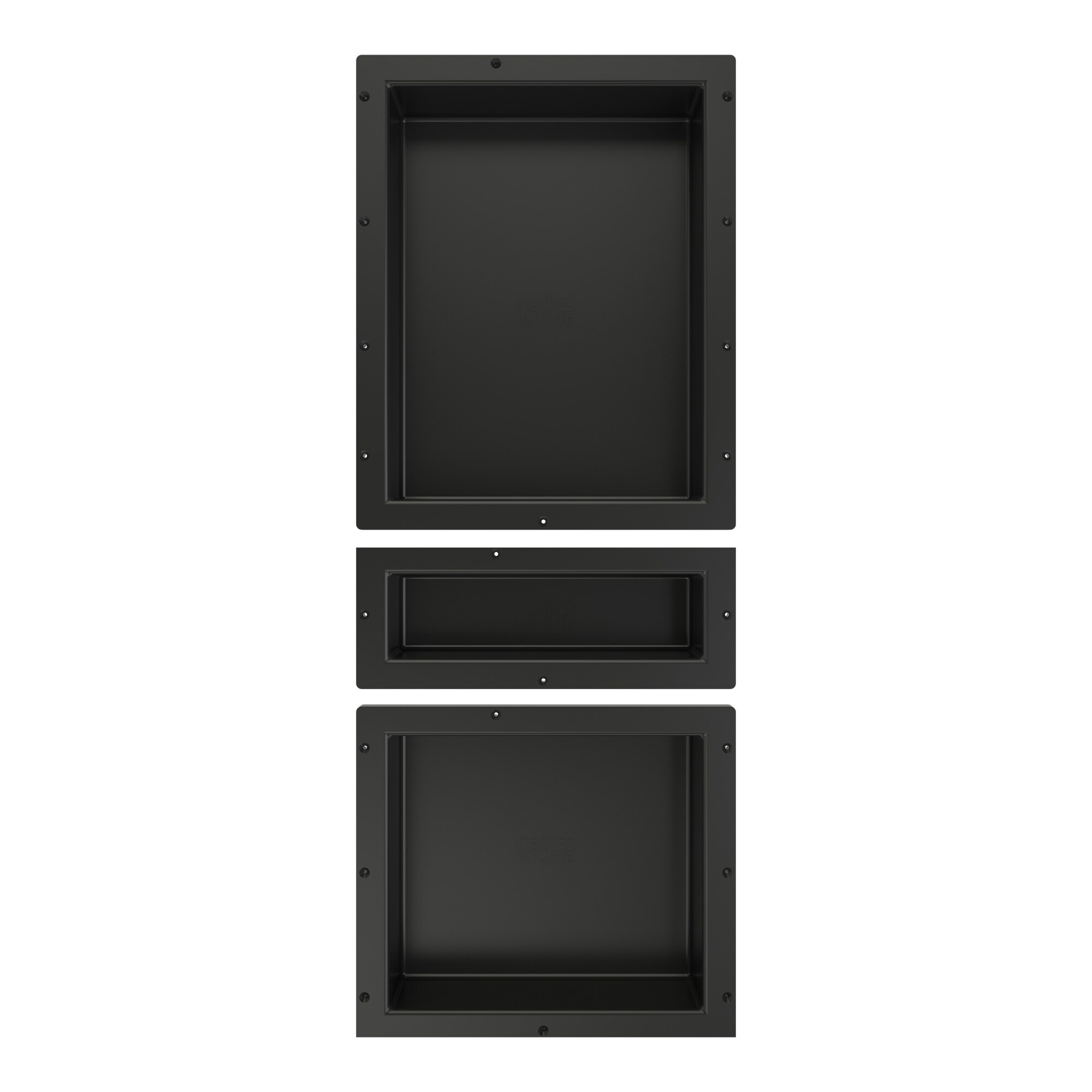 AKDY 16-in x 12-in Matte Black Stainless Rectangular Shower Niche in the Shower  Shelves & Accessories department at