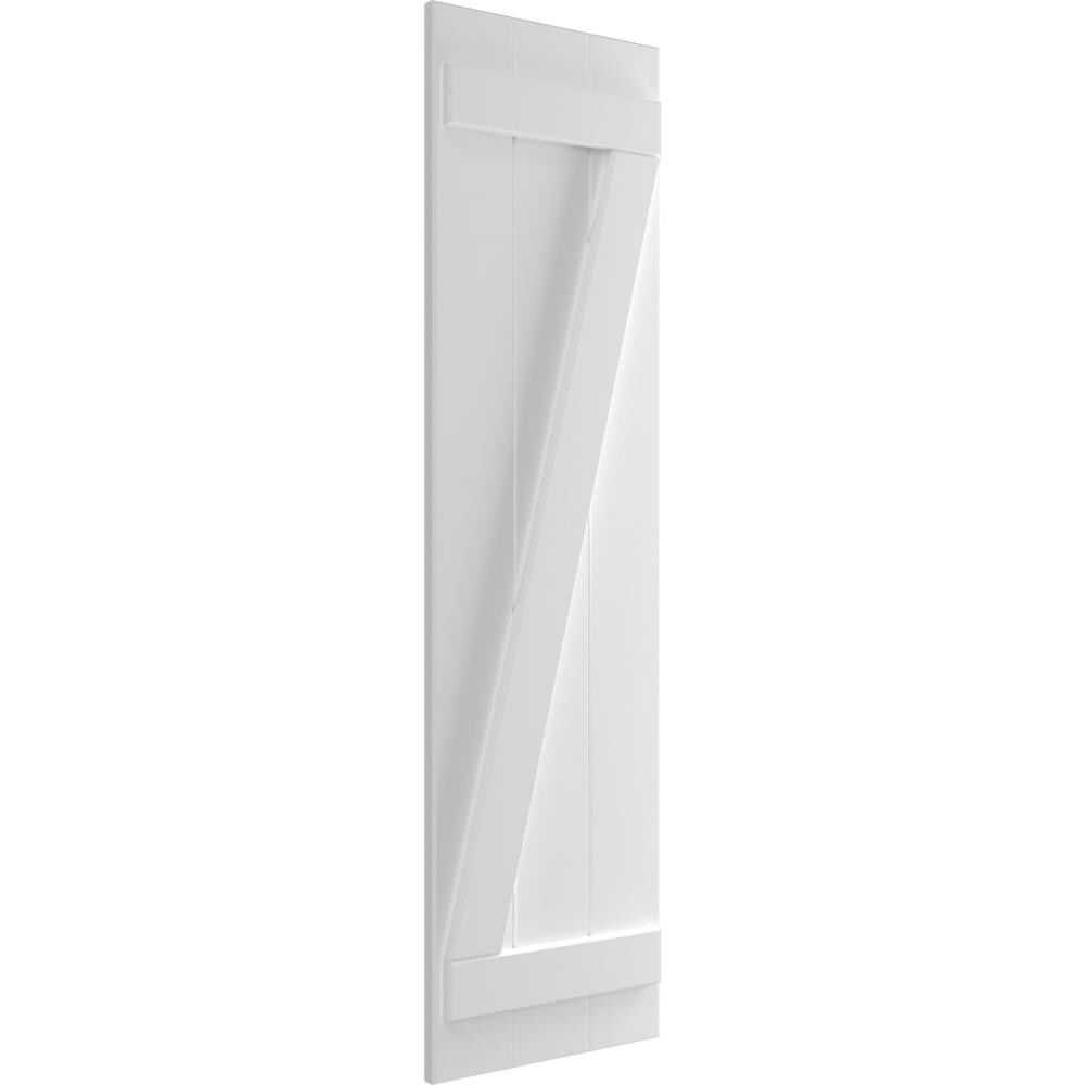 Ekena Millwork TFP102BBF16X058WH Exterior-Shutters - View #3