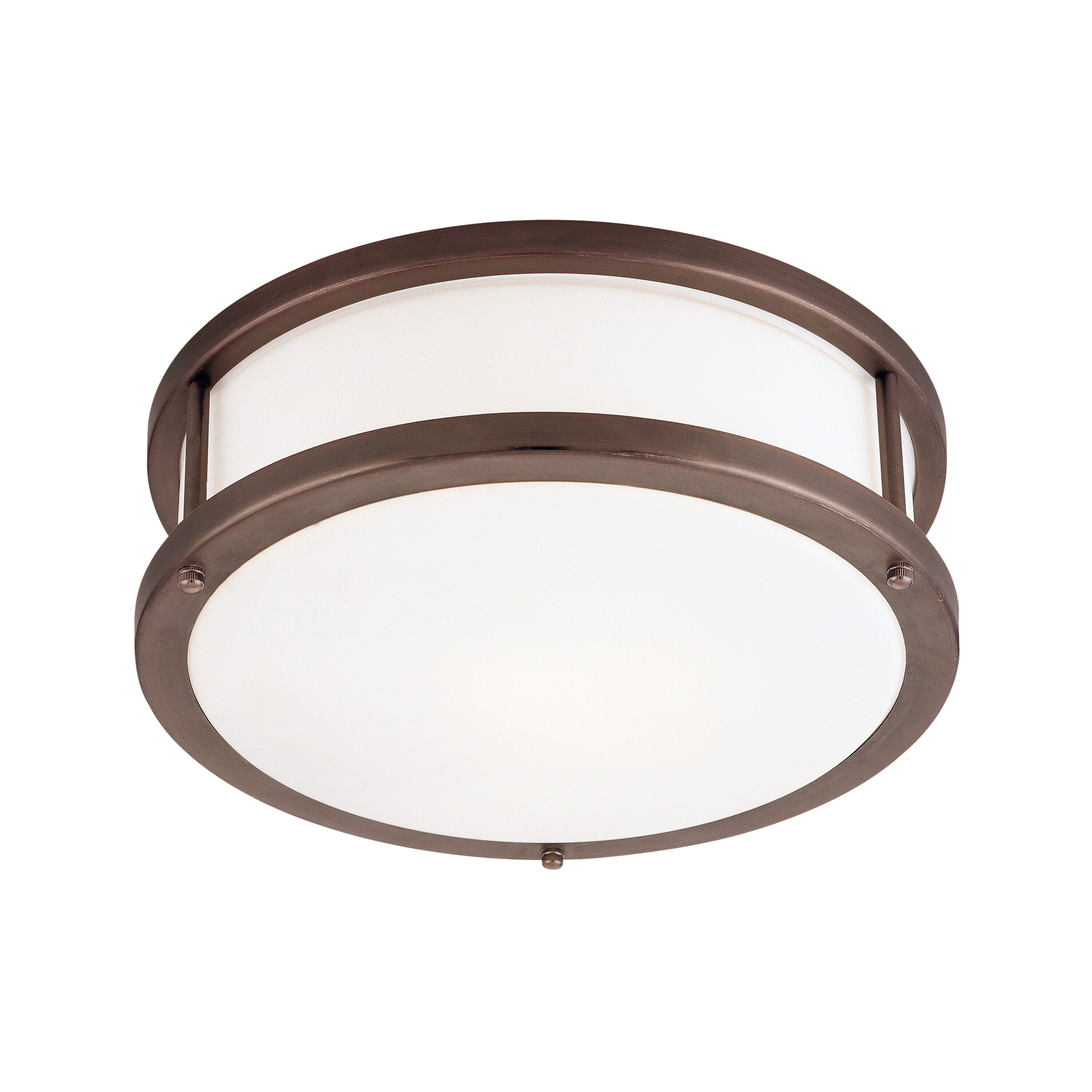 Access Lighting 50079-BRZ/OPL Conga 1-Light 12-in Gloss Bronze Indoor/Outdoor Flush Mount Light