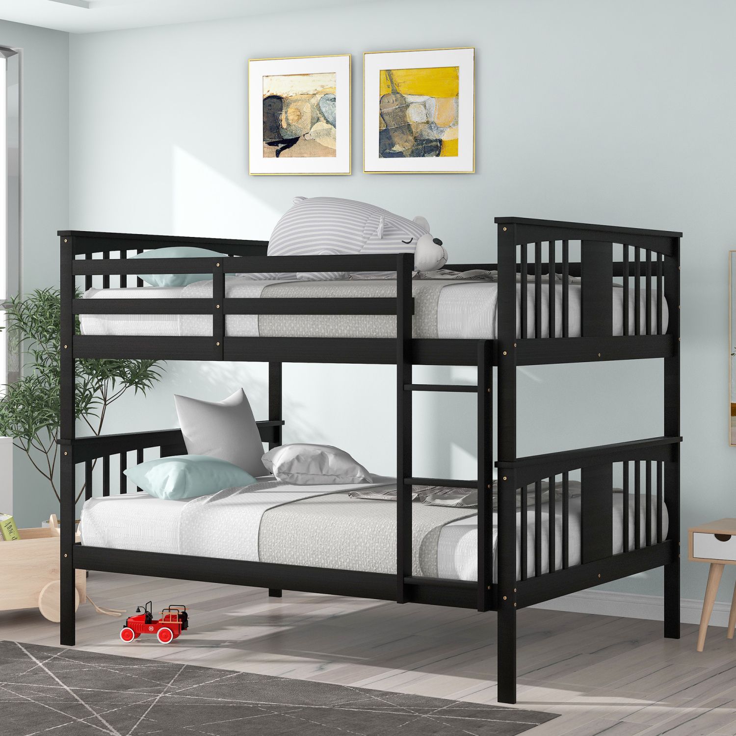 JASMODER LT000203AAP Espresso Full Composite Platform Bed
