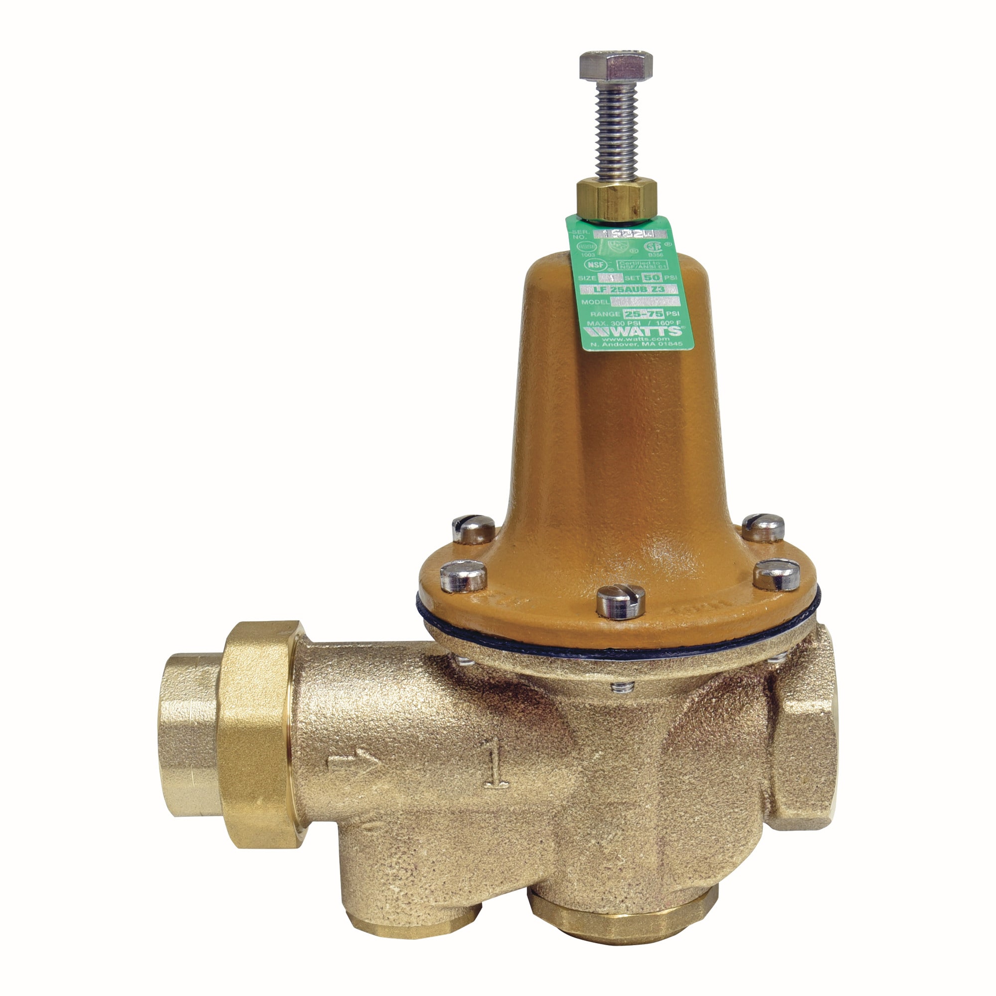 Watts LF25AUB-Z3 1 1-in FNPT Copper Pressure reducing valve