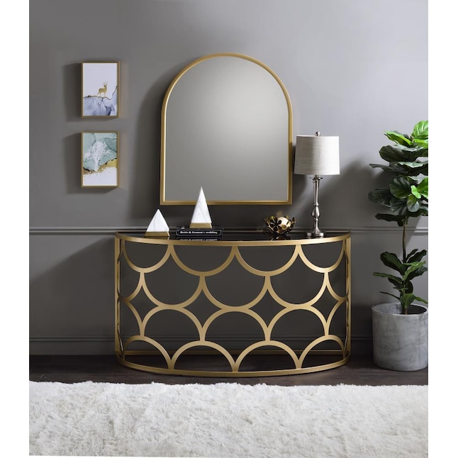 Acme Furniture Altus Modern Half Moon, What Size Round Mirror For 48 Inch Console Table