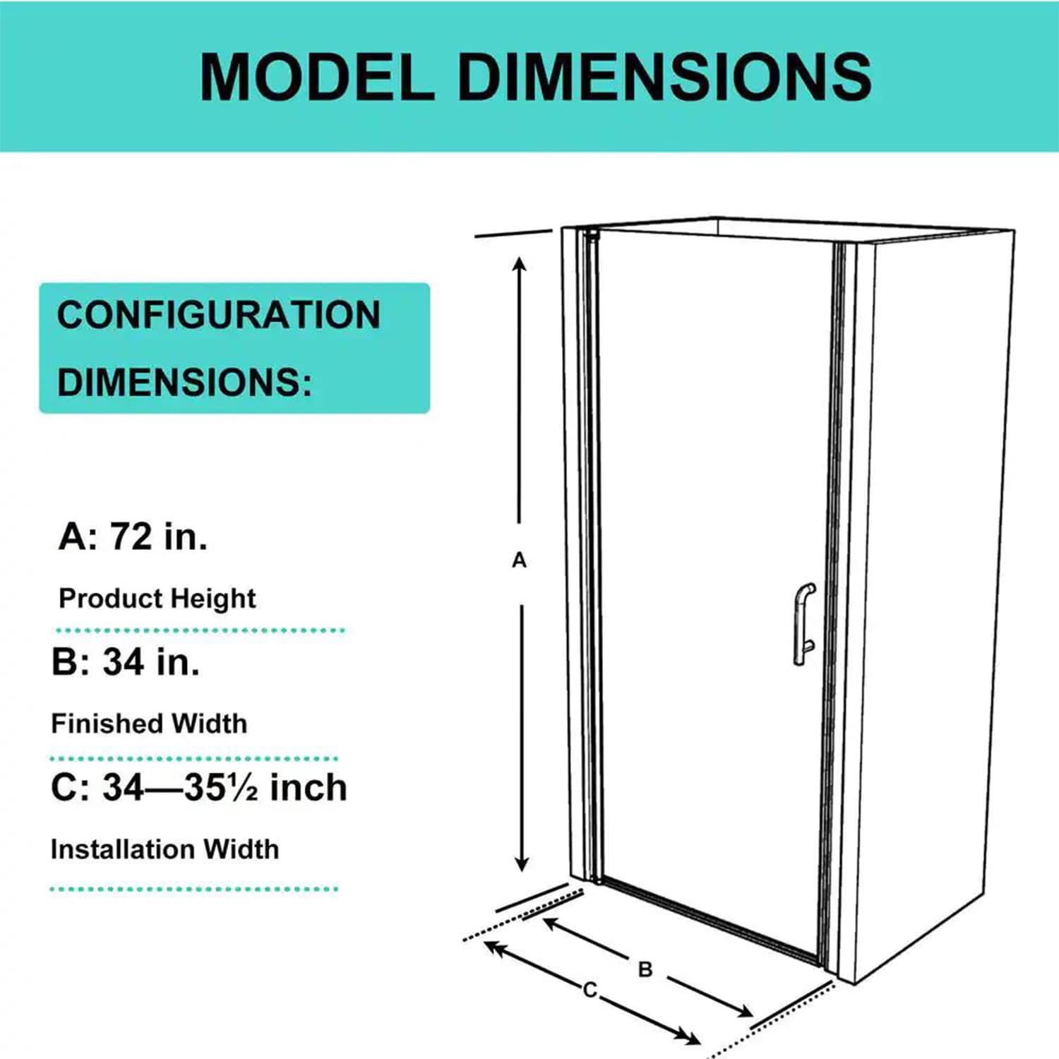 AAZJ JKF-MD02-3036SF1 Shower-Doors - View #5