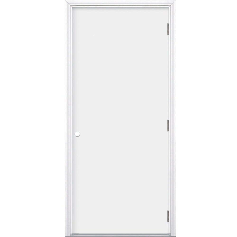 ProSteel 14002 32-in x 80-in Steel Primed Prehung Single Front Door with Brickmould