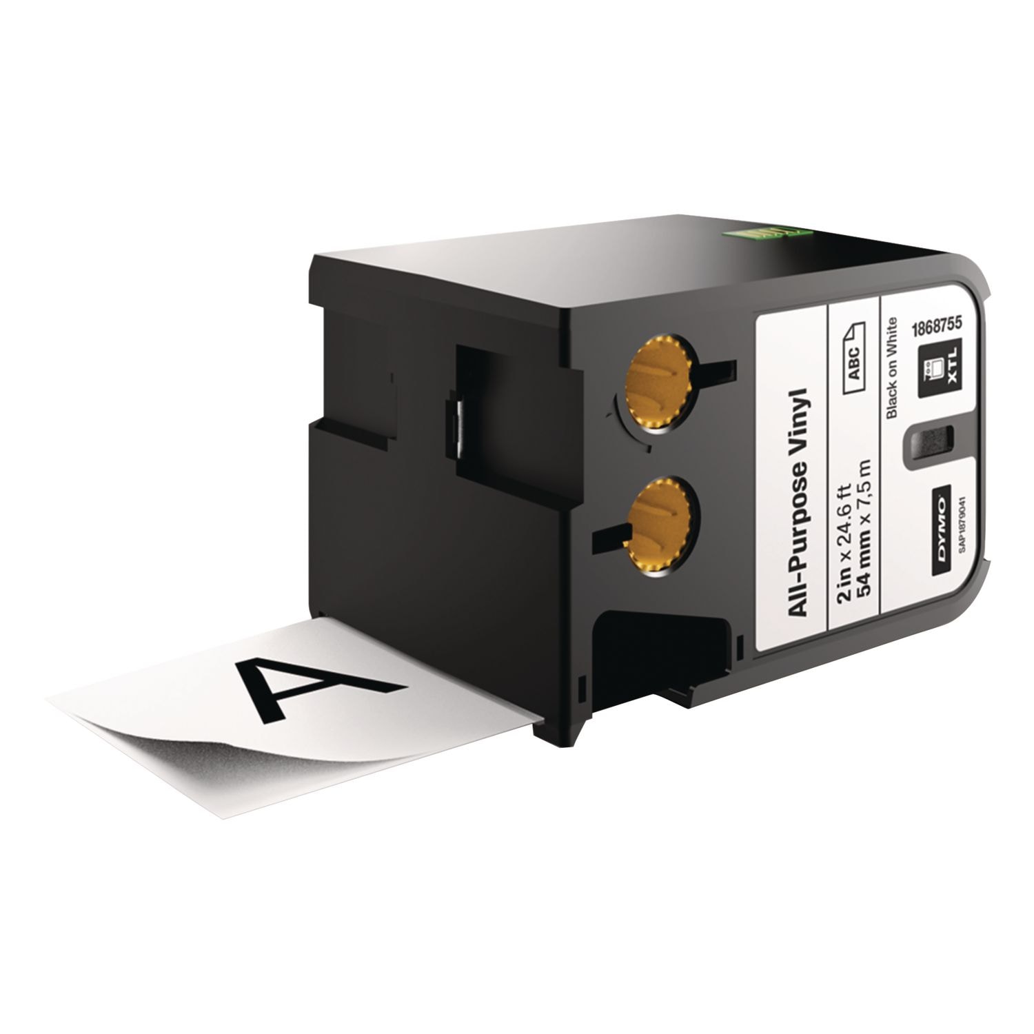 DYMO Xtl All-Purpose Vinyl Labels 2 X 24.6 Ft Black On White