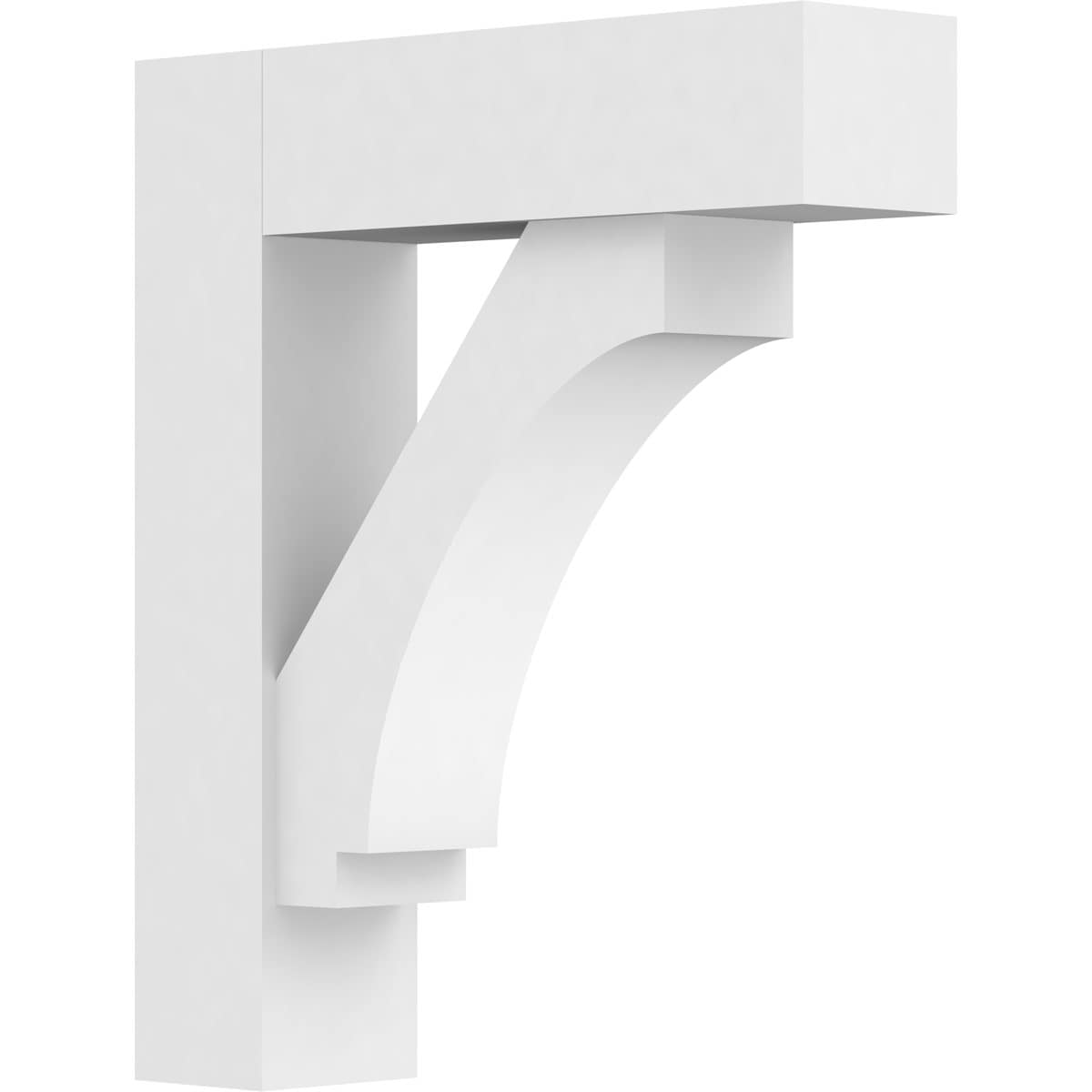 Ekena Millwork BKTP03X12X14IMP05 Standard Imperial 3-in x 12-in x 14-in White PVC Standard bracket