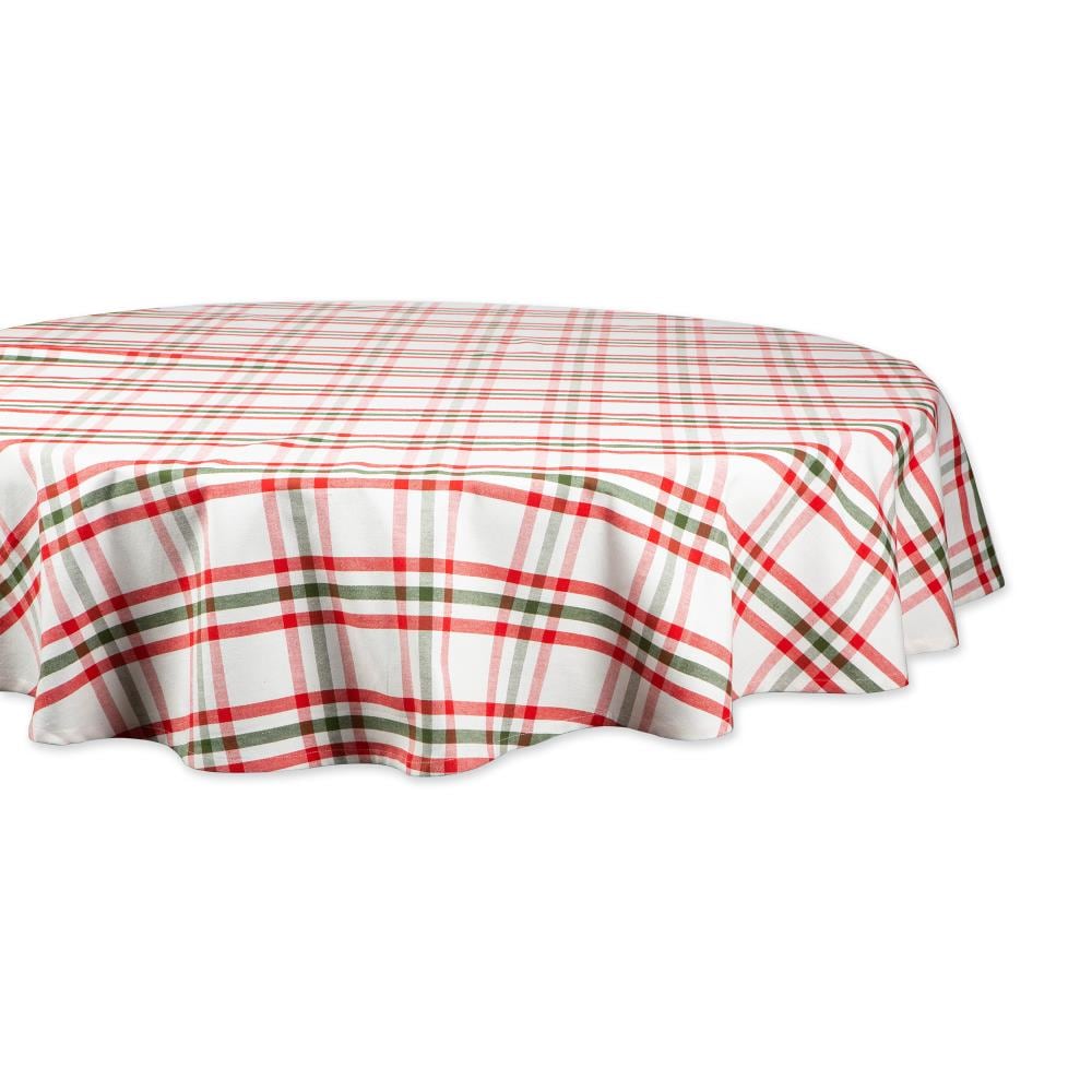 DII CAMZ11837 Nutcracker Plaid Tablecloth