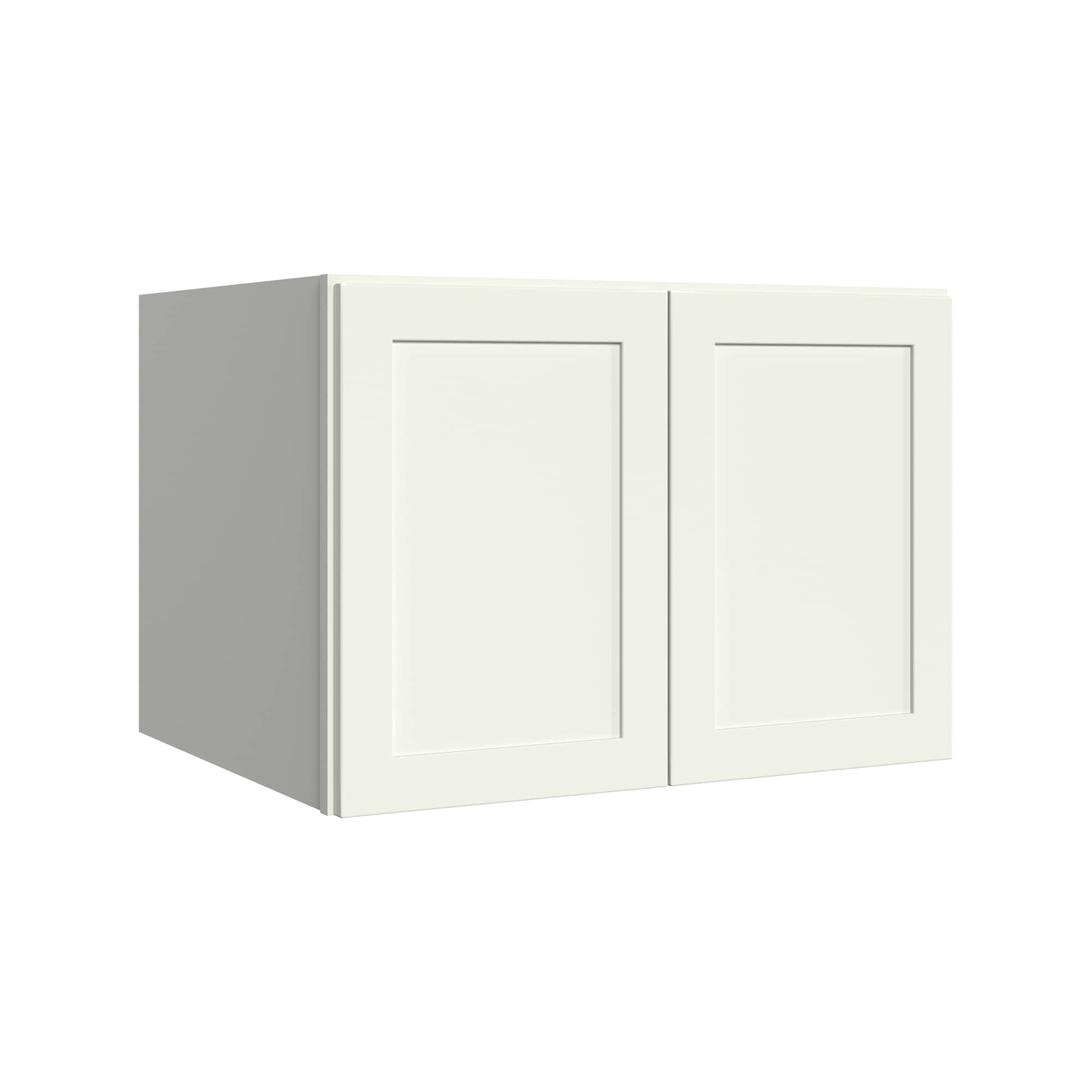 KraftMaid Momentum WR3021G71 Deveron 30-in W x 21-in H x 24-in D Dove White Wall Fully assembled Plywood Cabinet (Recessed Panel Shaker)
