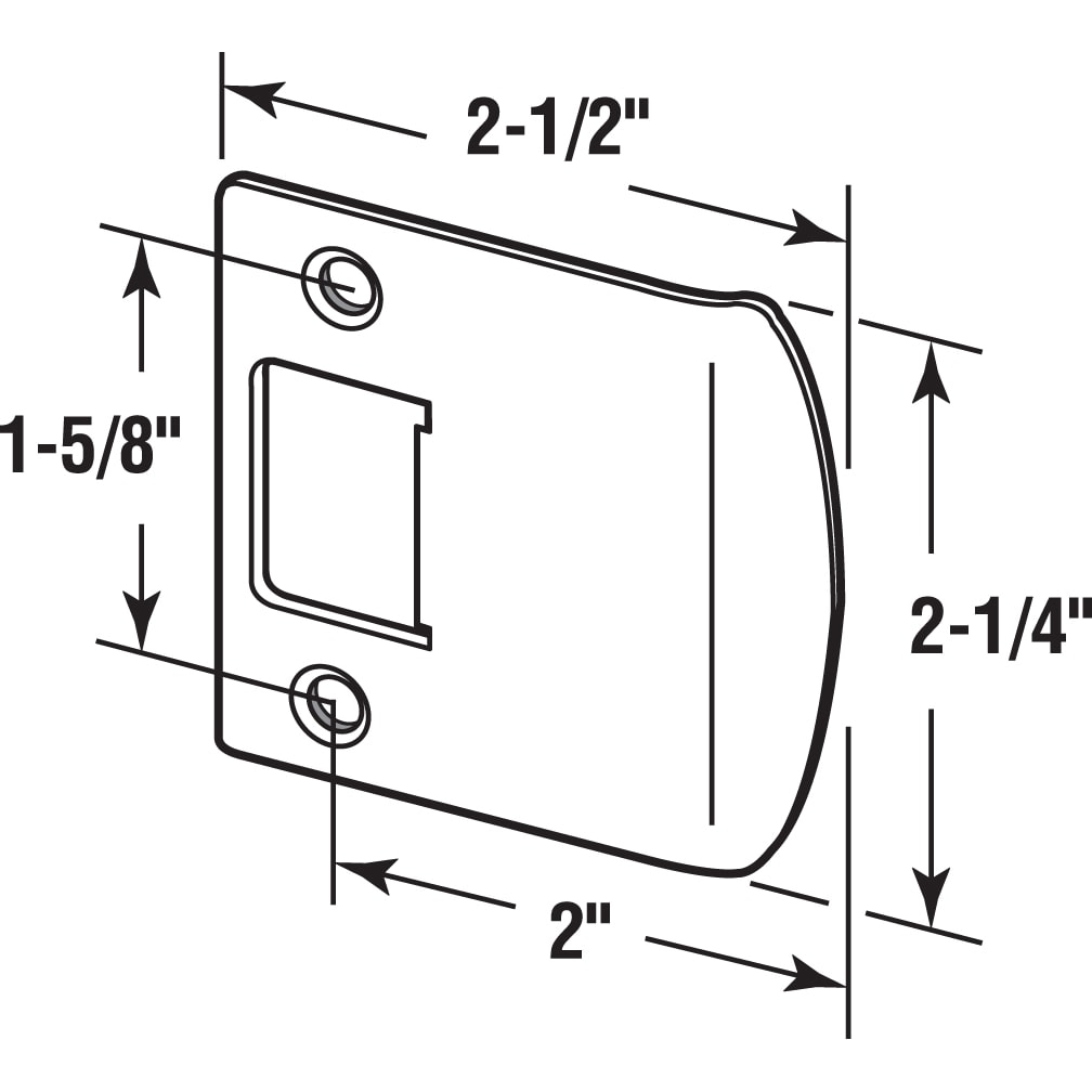 Prime-Line E 2347 Entry-Door-Strike-Plates - View #2