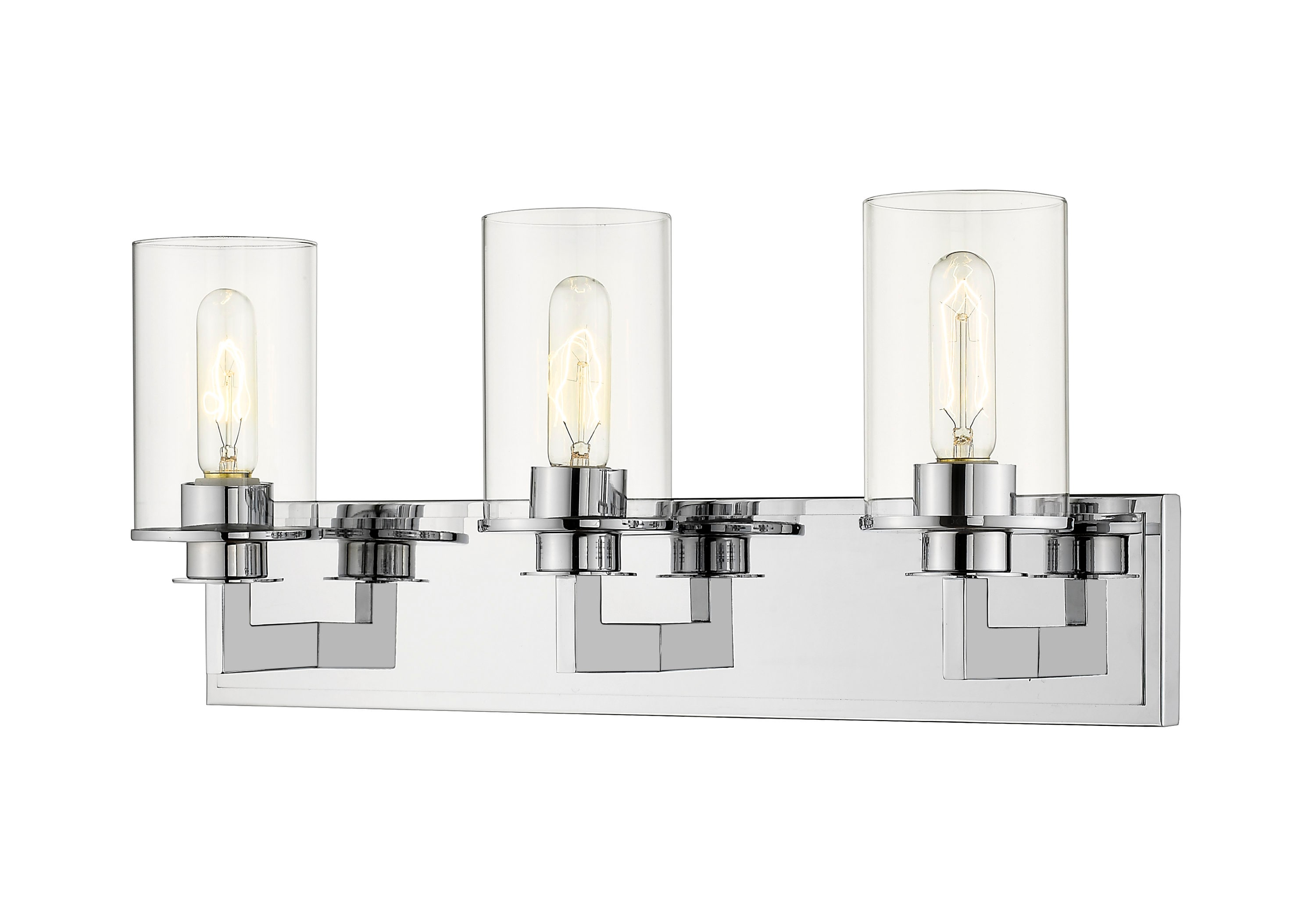 Z-Lite 462-3V-CH Savannah 23-in 3 -Light Polished Chrome Mid-century Vanity light