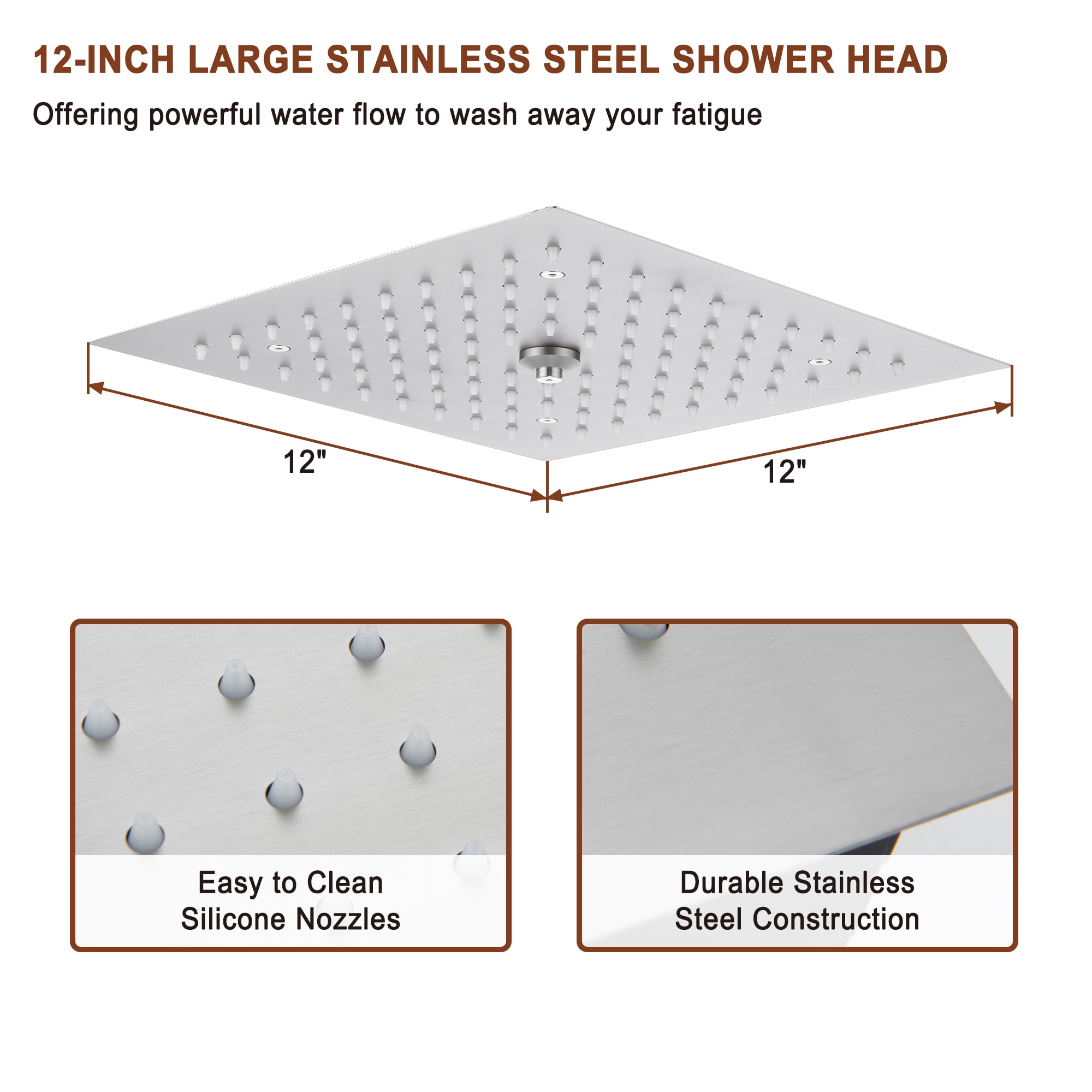 Mondawe WF-6708-12BN Showerhead-Bar-Panels - View #6