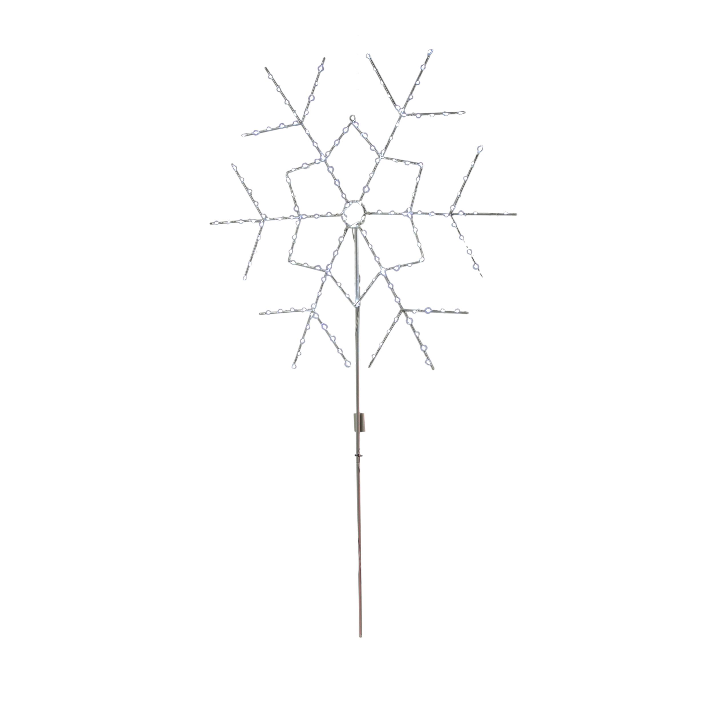 White Wire Holiday Living 60 Count LED Snowflake Lights Cool White 