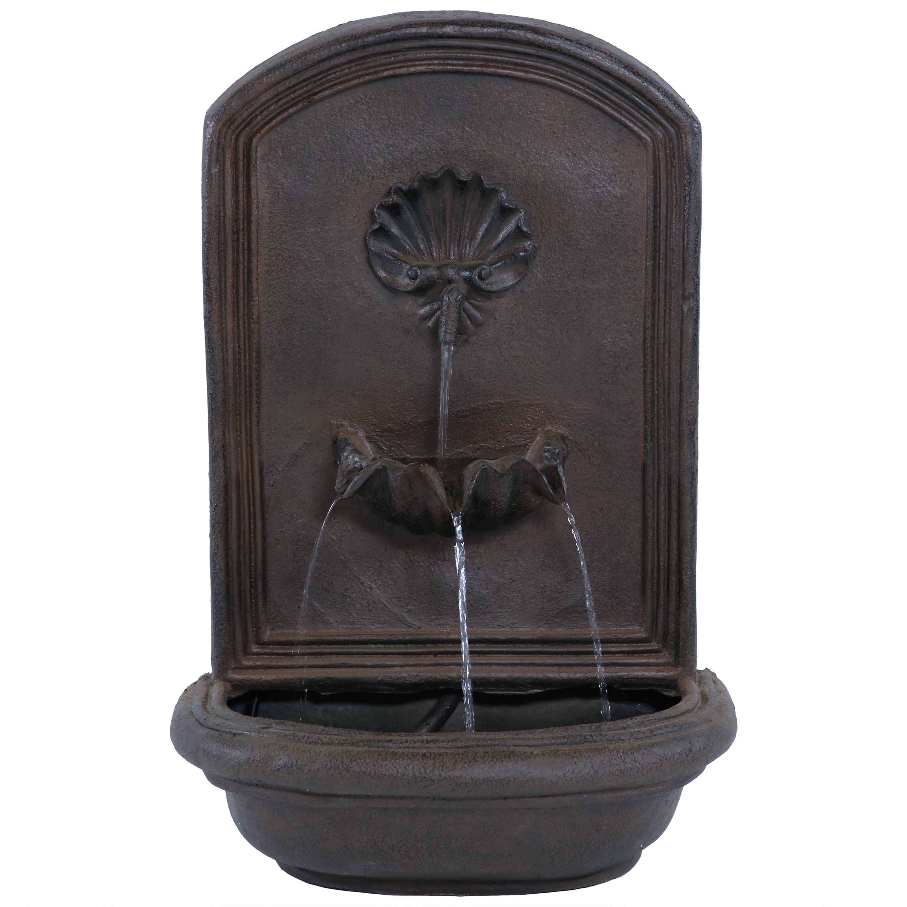 Sunnydaze Decor 27-in H Resin Wall Outdoor Fountain Pump Included In 