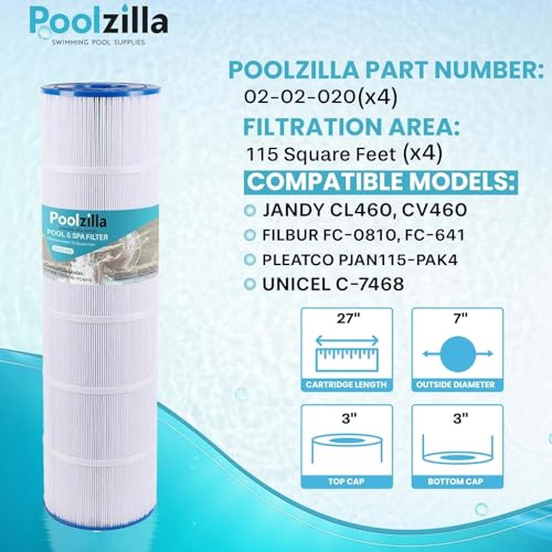 Poolzilla 02-02-020-4PK Pool-Filter-Skim-Sys-Parts - View #2