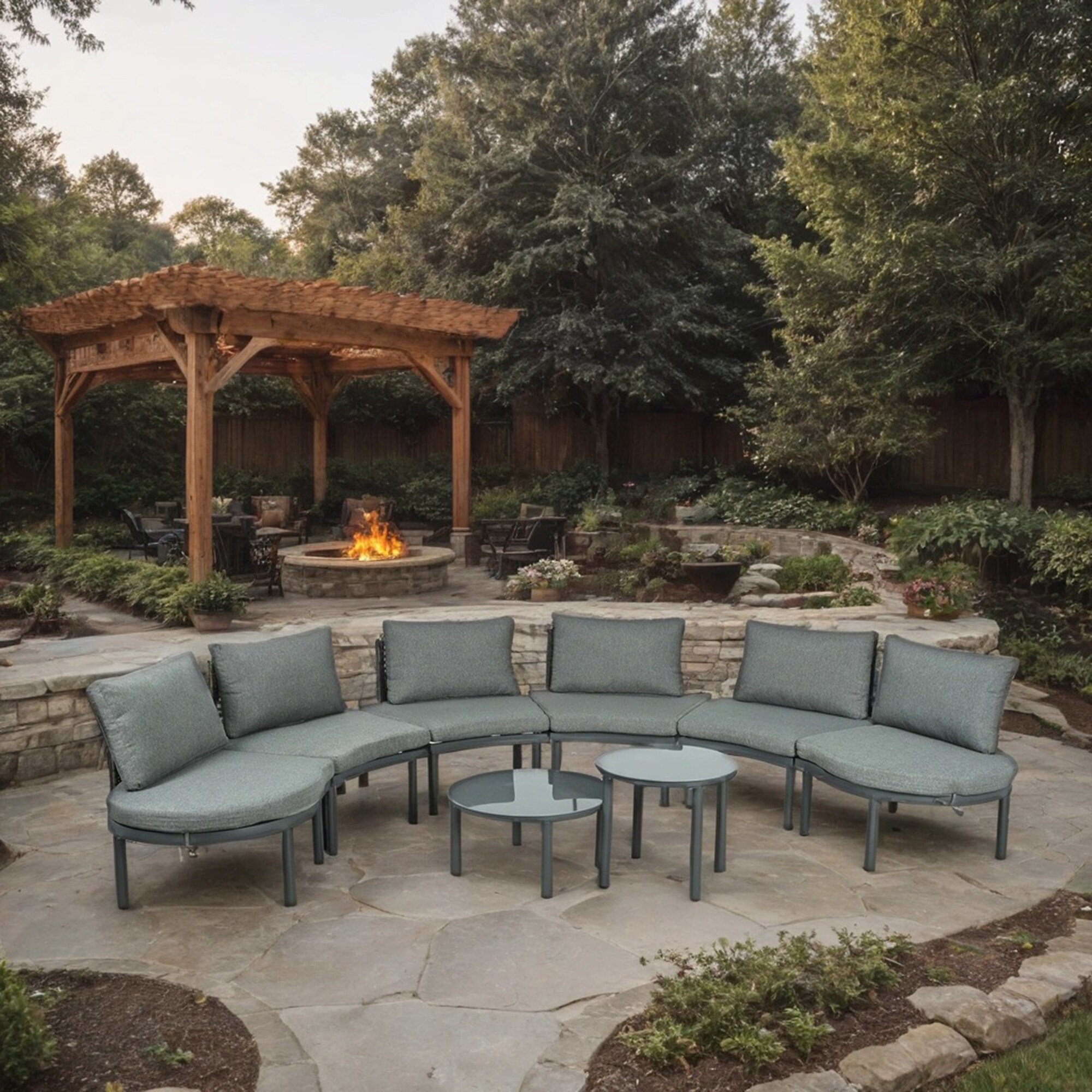 SINOFURN SYA010497BG Patio-Sofas-Daybeds - View #3