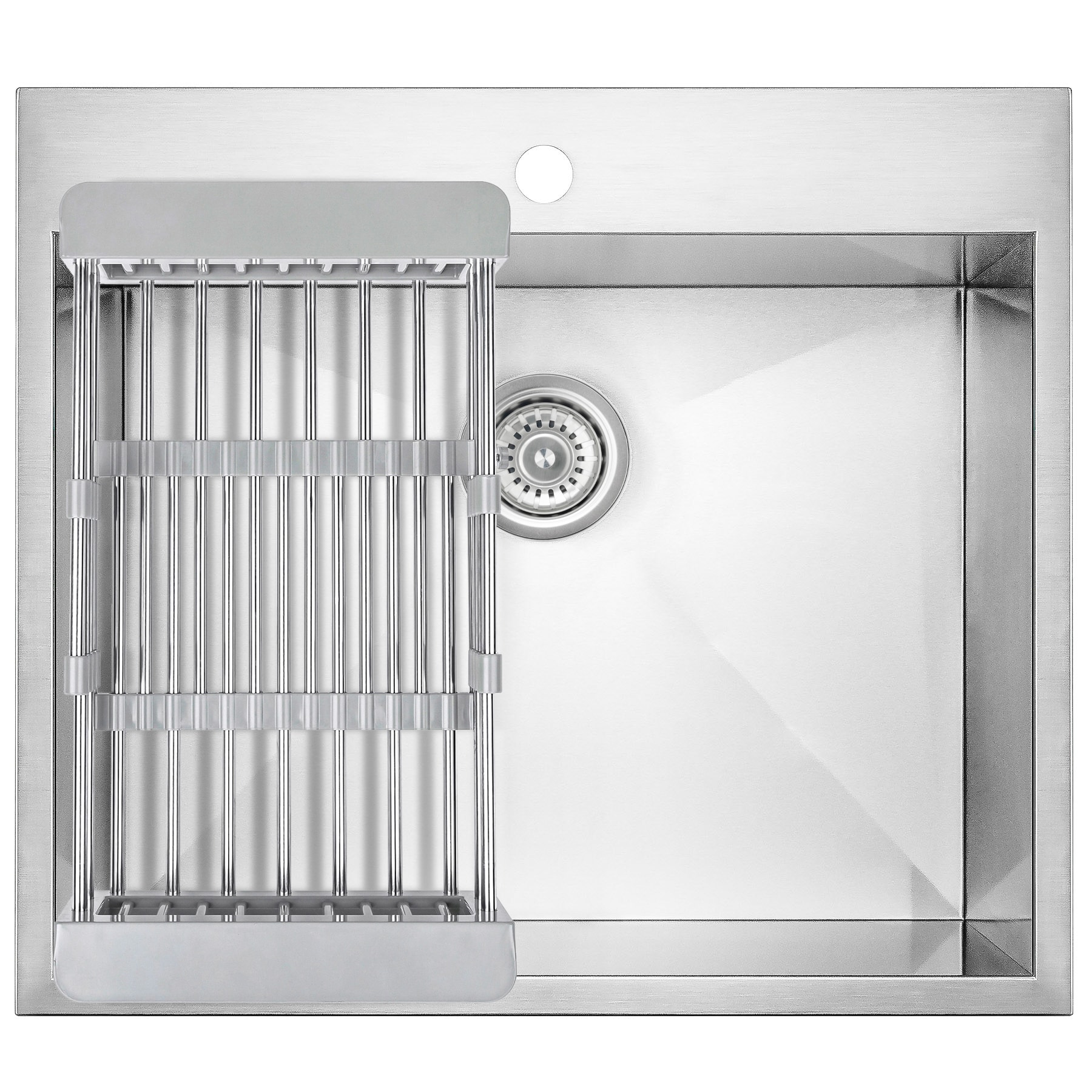 AKDY KS0230 Drop-in 25-in x 22-in Stainless steel Single bowl 1-Hole 18 -Gauge Kitchen Sink