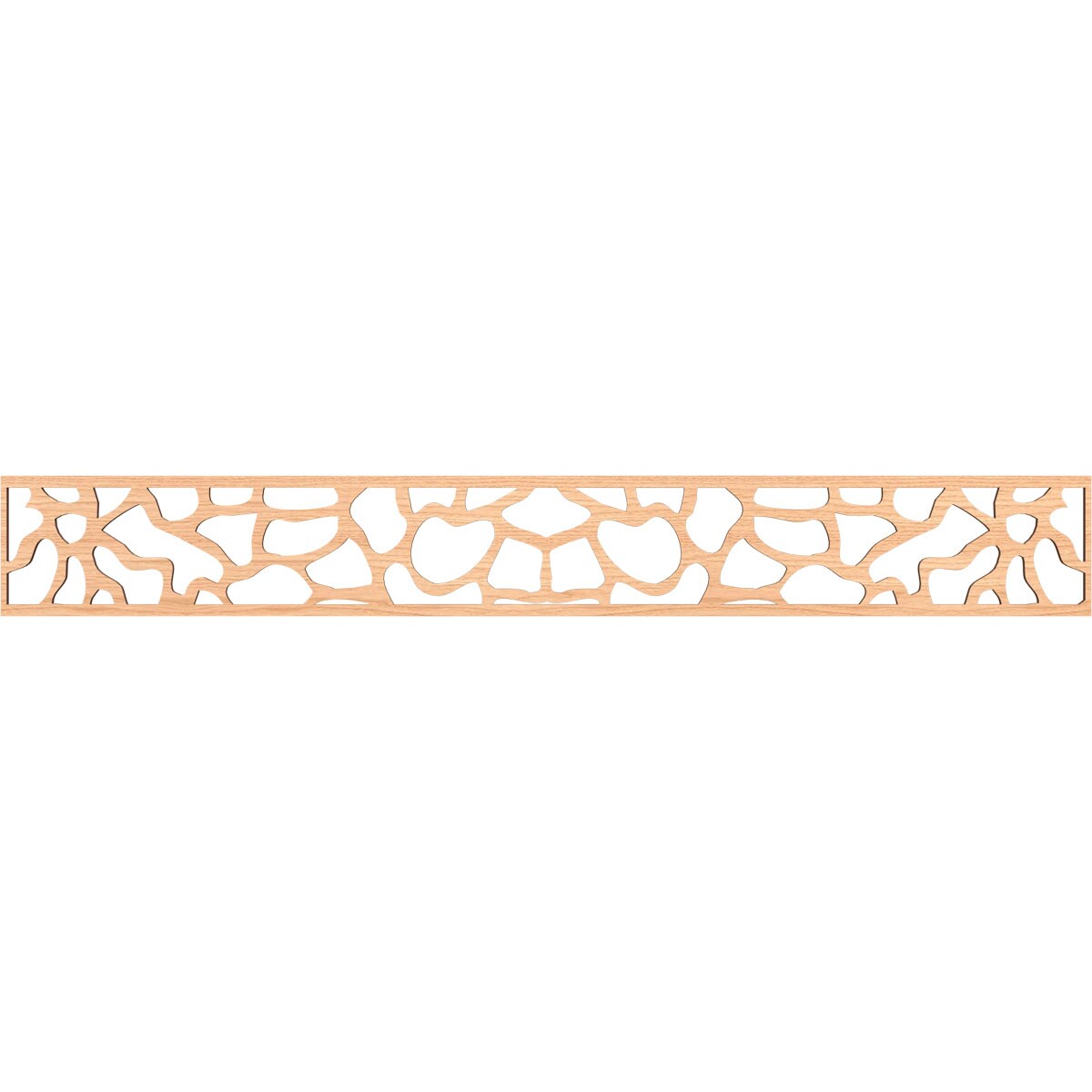 Ekena Millwork MLDB06X46ROCHI Rochester Fretwork Flat Trim 6-in x 3.86-ft Hickory Brown Unfinished 2156559 Pierced Wall Panel Moulding
