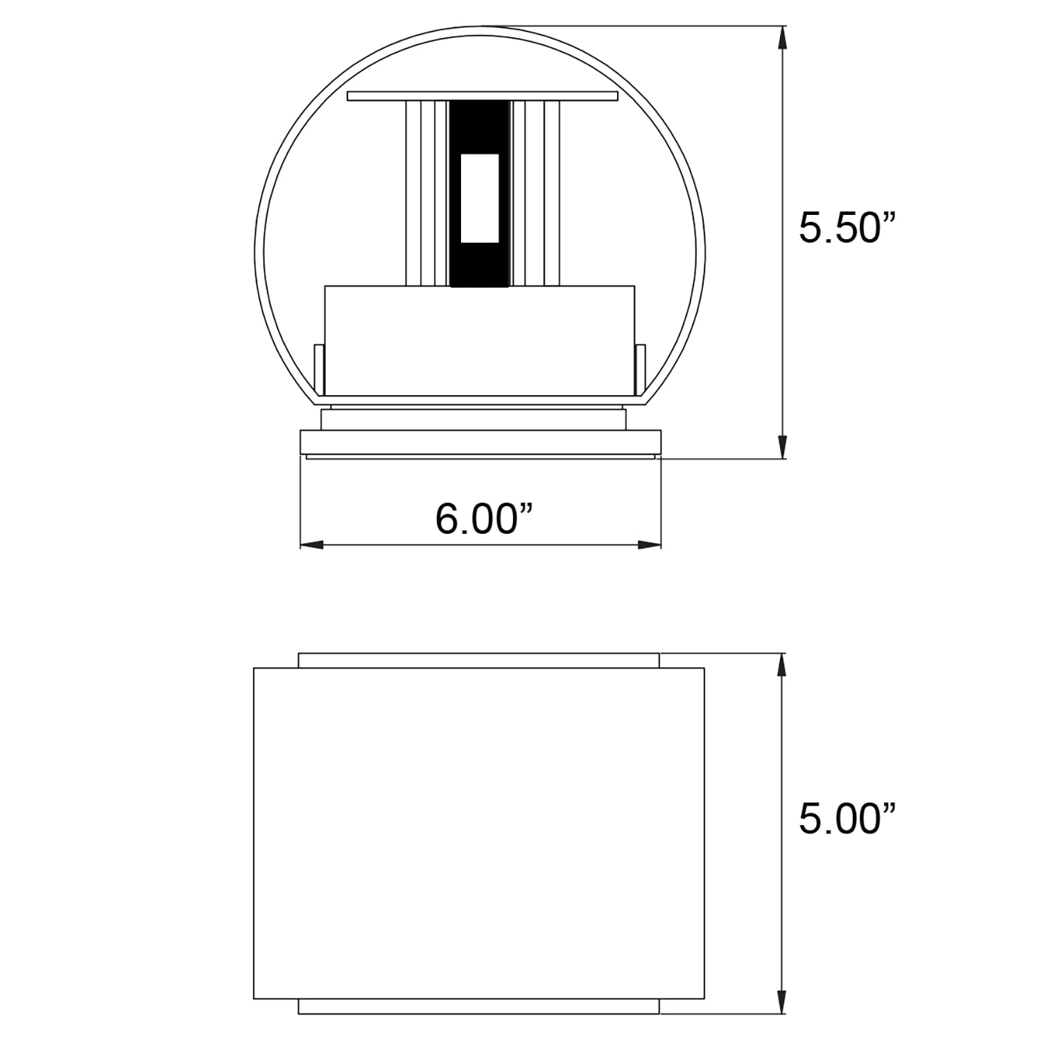 Access Lighting 20399LEDMGRND-BRZ b090000 - View #2