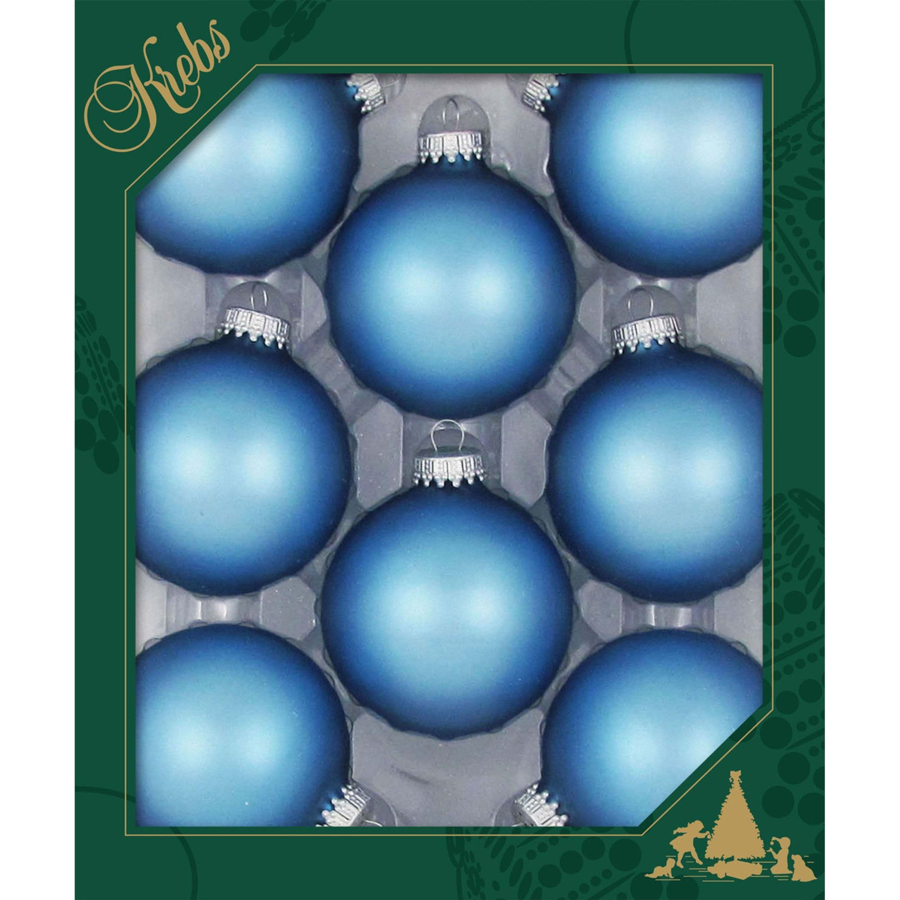 Krebs KBX90006 8 -Pack Blue Standard Indoor Ornament set