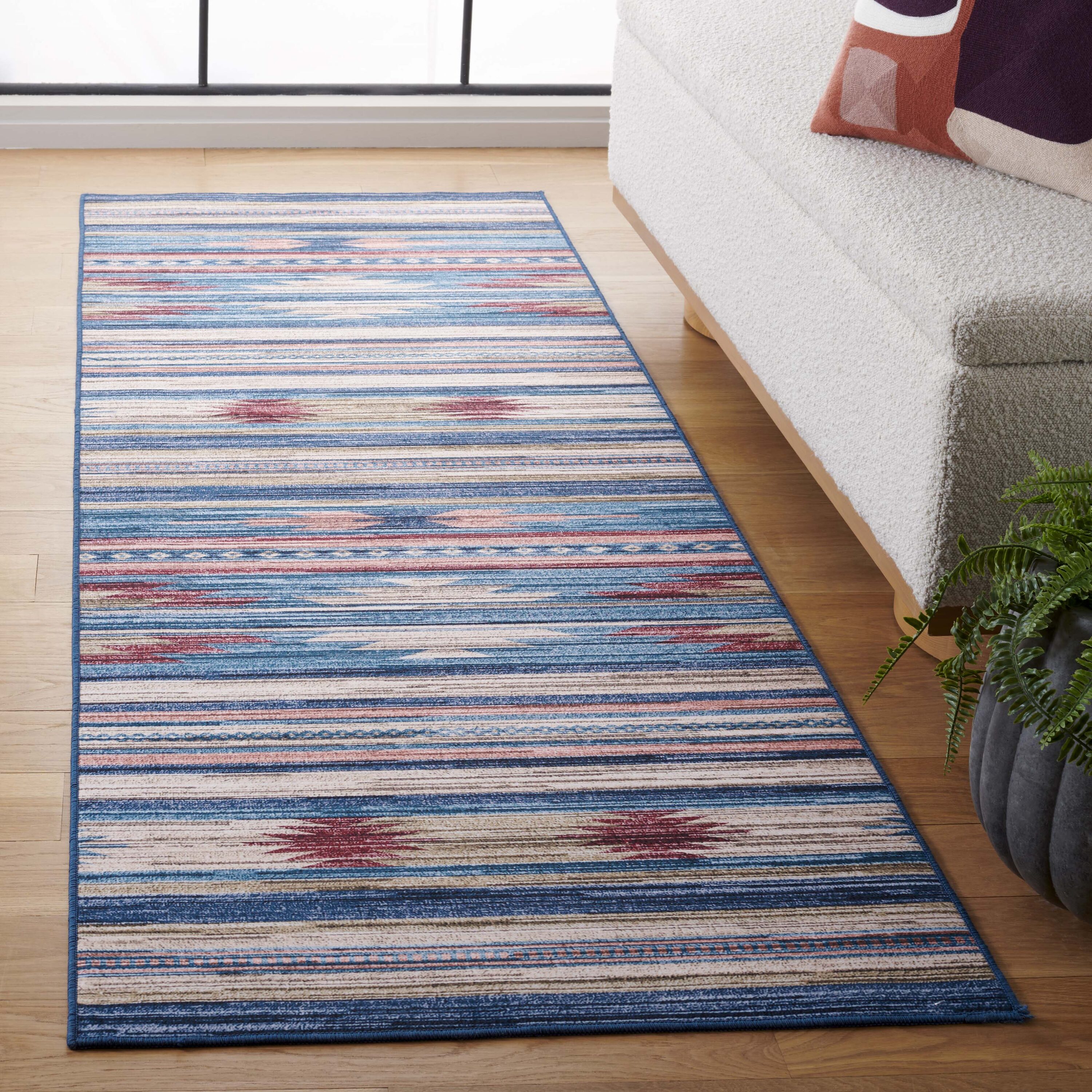 Tucson 930M Blue Rust 2ft-6in x 8ft Bohemian Rug