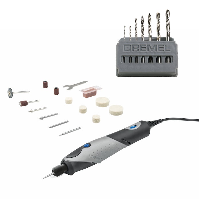 Shop Dremel Stylo+ Corded Variable Speed Crafting Rotary Tool with 15  Accessories + 7-Piece Drill Bit Set at