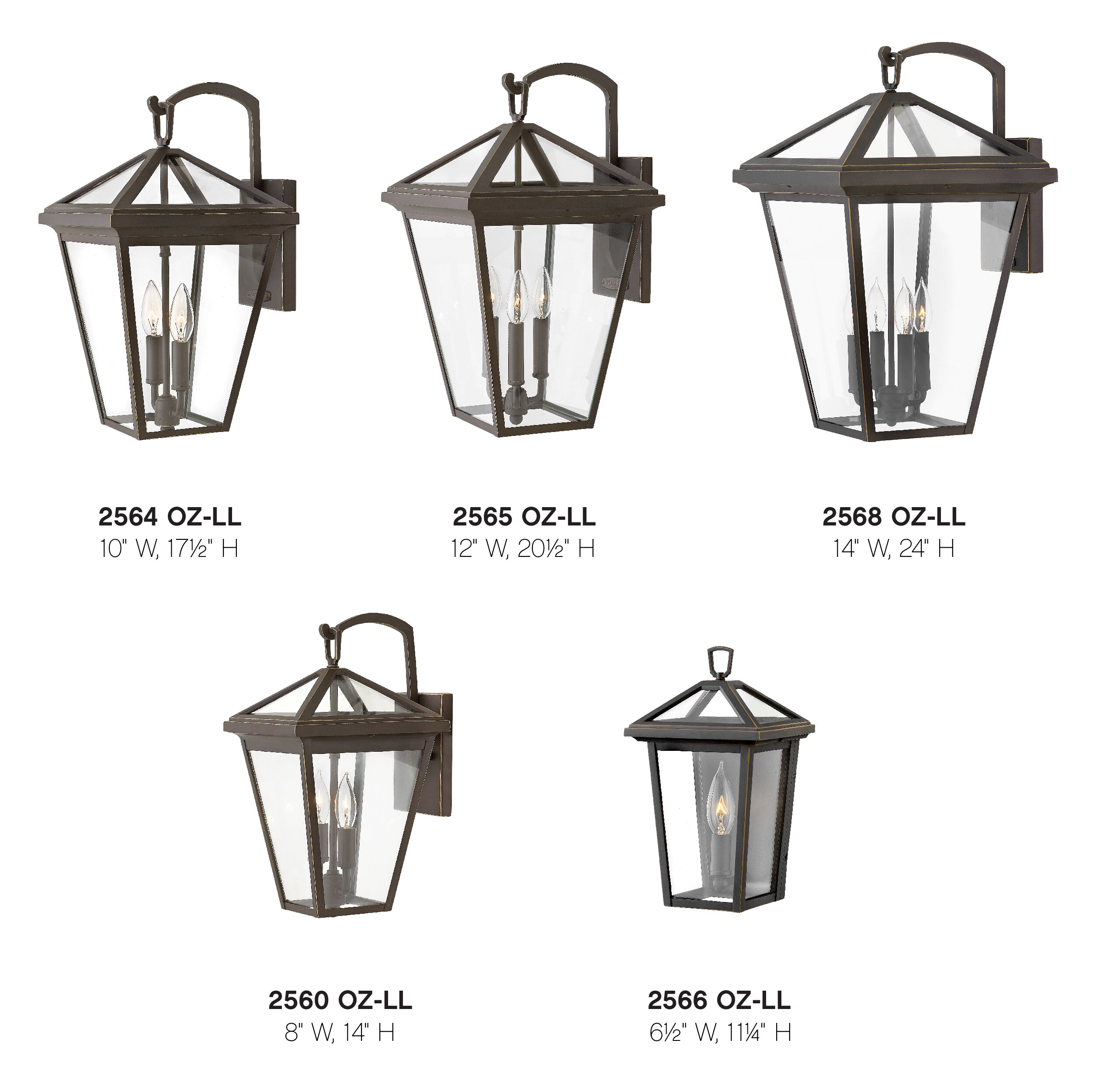 Elegant Oil Rubbed Bronze 4-Light Outdoor Wall Lantern with Clear Glass