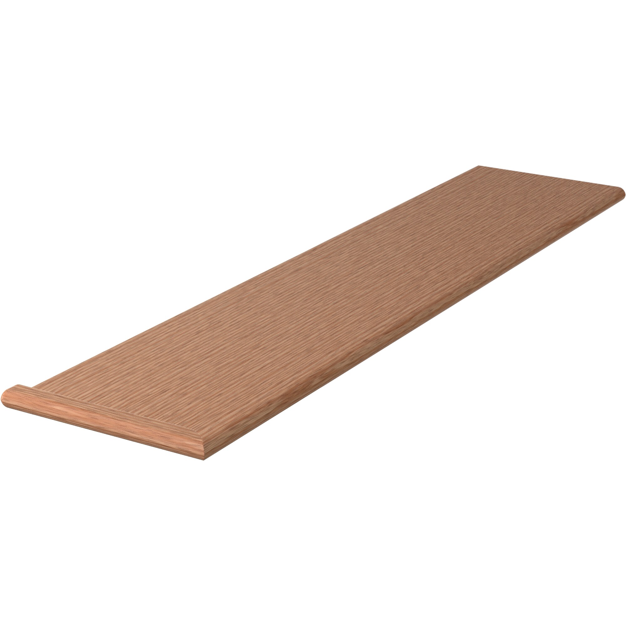 L.J. Smith Stair Systems 807011X48LH 48-in x 11.5-in x 1-in Brown Red oak Left return Bullnose Stair Tread