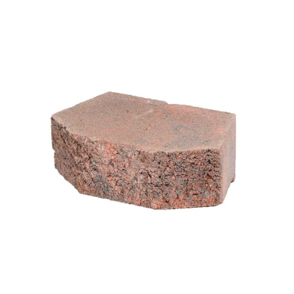 4-in H x 11.5-in L x 7.5-in D Red/Charcoal Concrete Retaining Wall Block | - Lowe's 110601335
