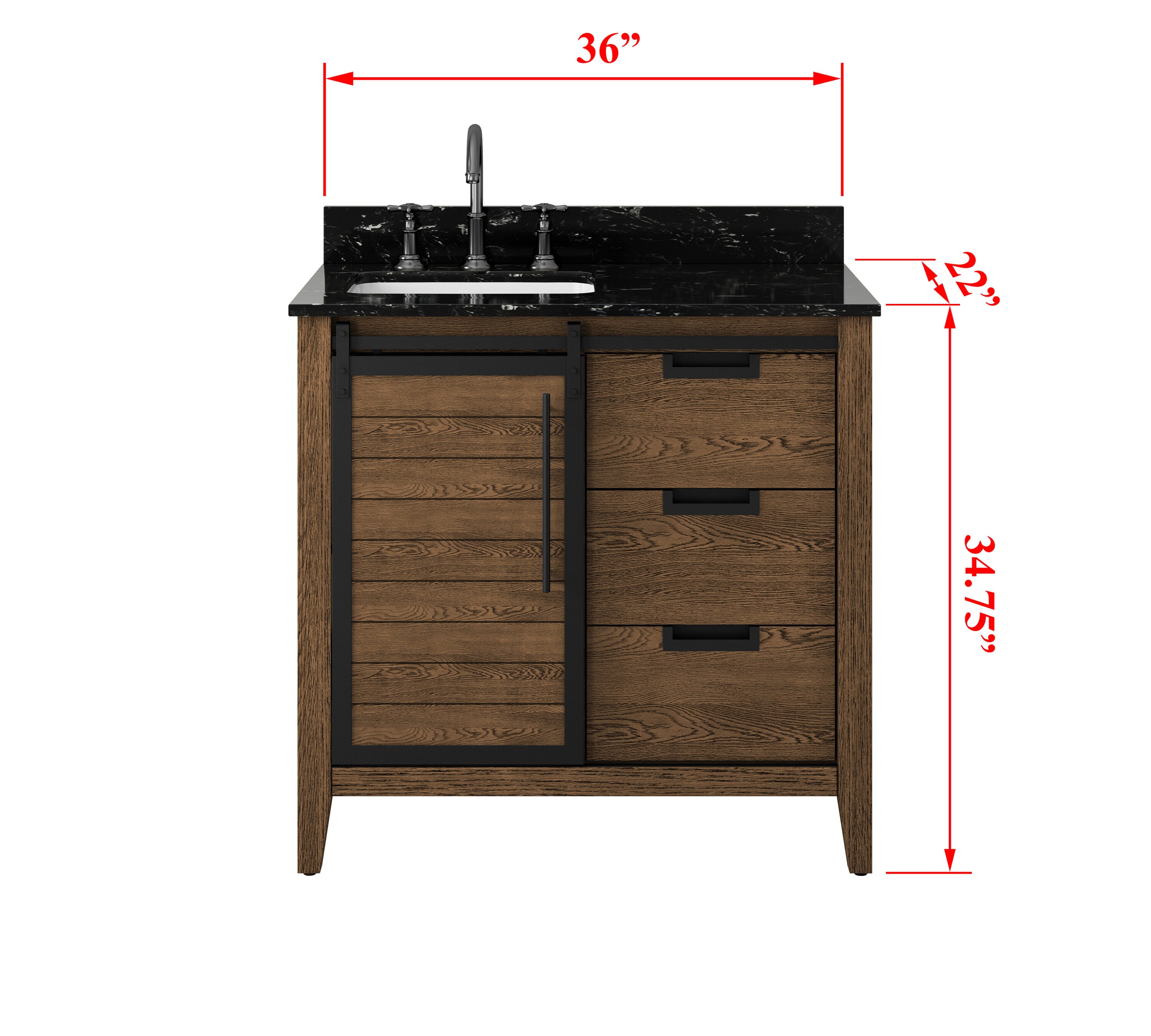 allen + roth TJ-0113V3622BR Bath-Vanity-Combo - View #13
