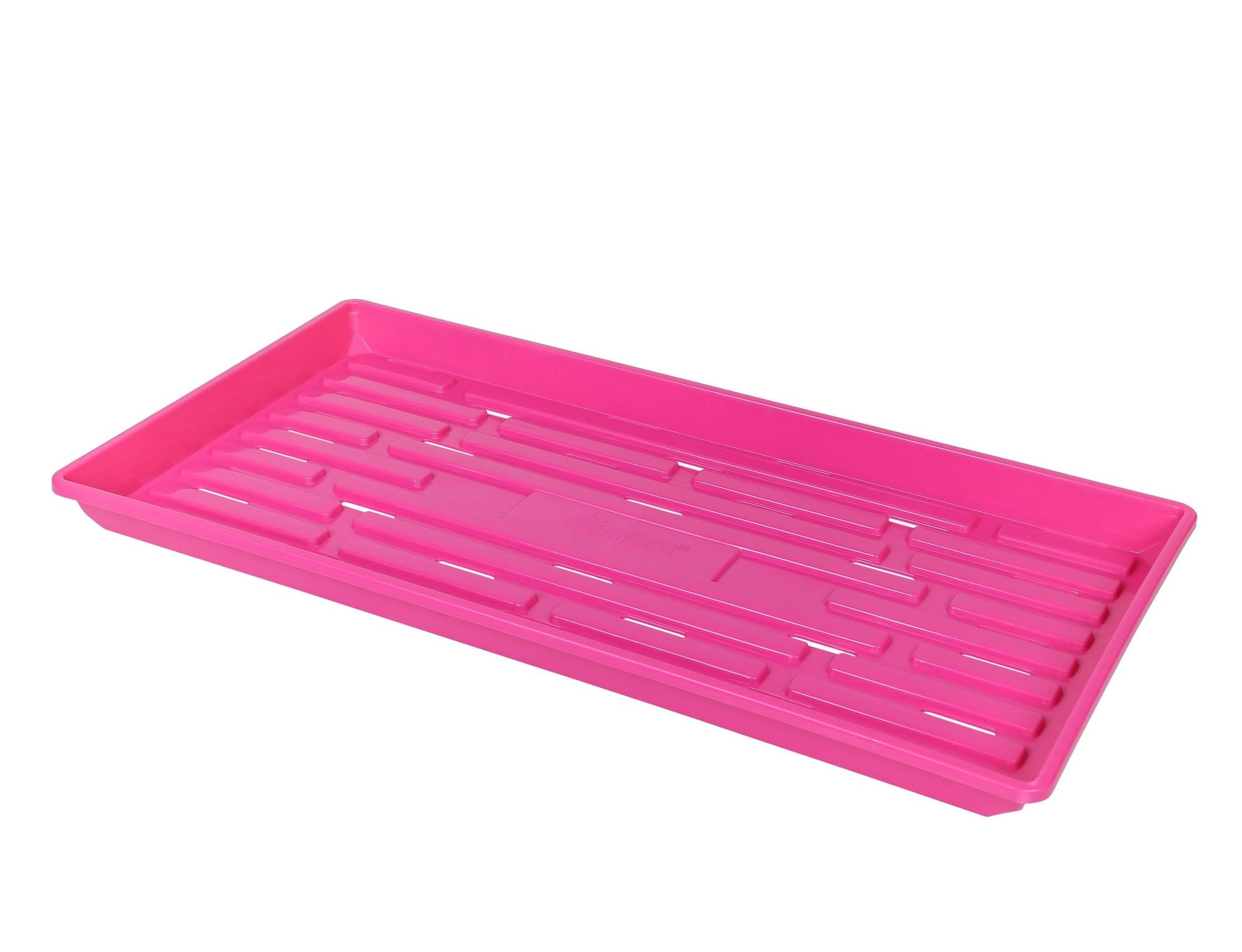SunPack - 10in x 20in Heavy Duty Shallow Plastic Seed Starting Tray with Drainage Holes- Magenta-...