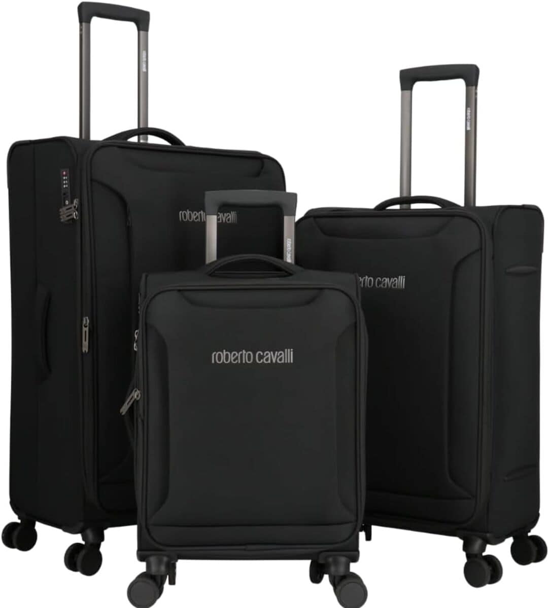 J&V TEXTILES NSV17XA#36305051 28X19X16 Black Plastic Hardshell Suitcase set
