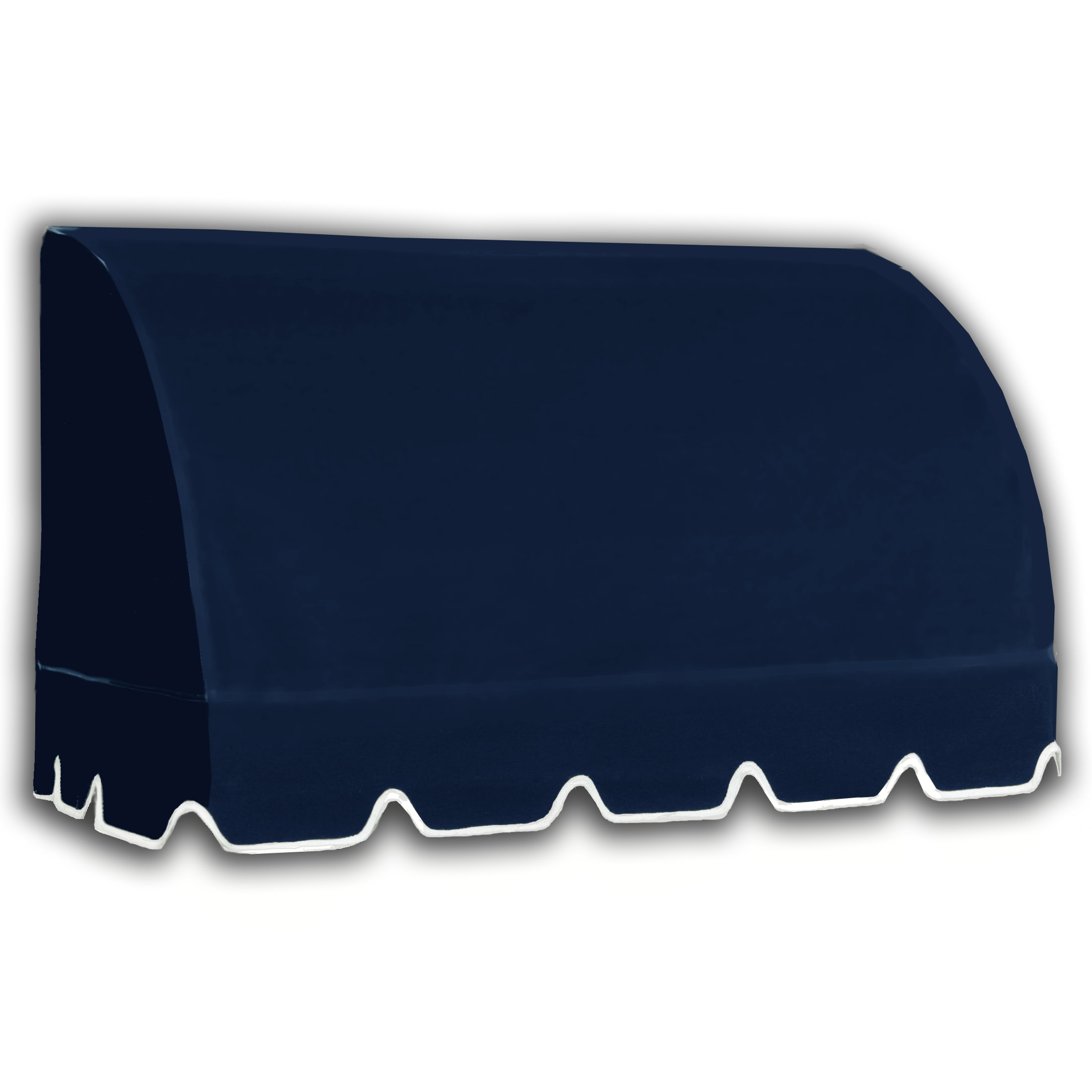 Awntech RS22-6N Dallas Retro 124.5-in Wide x 48-in Projection x 24-in Height Fabric Navy Solid Fixed Window/Door Awning