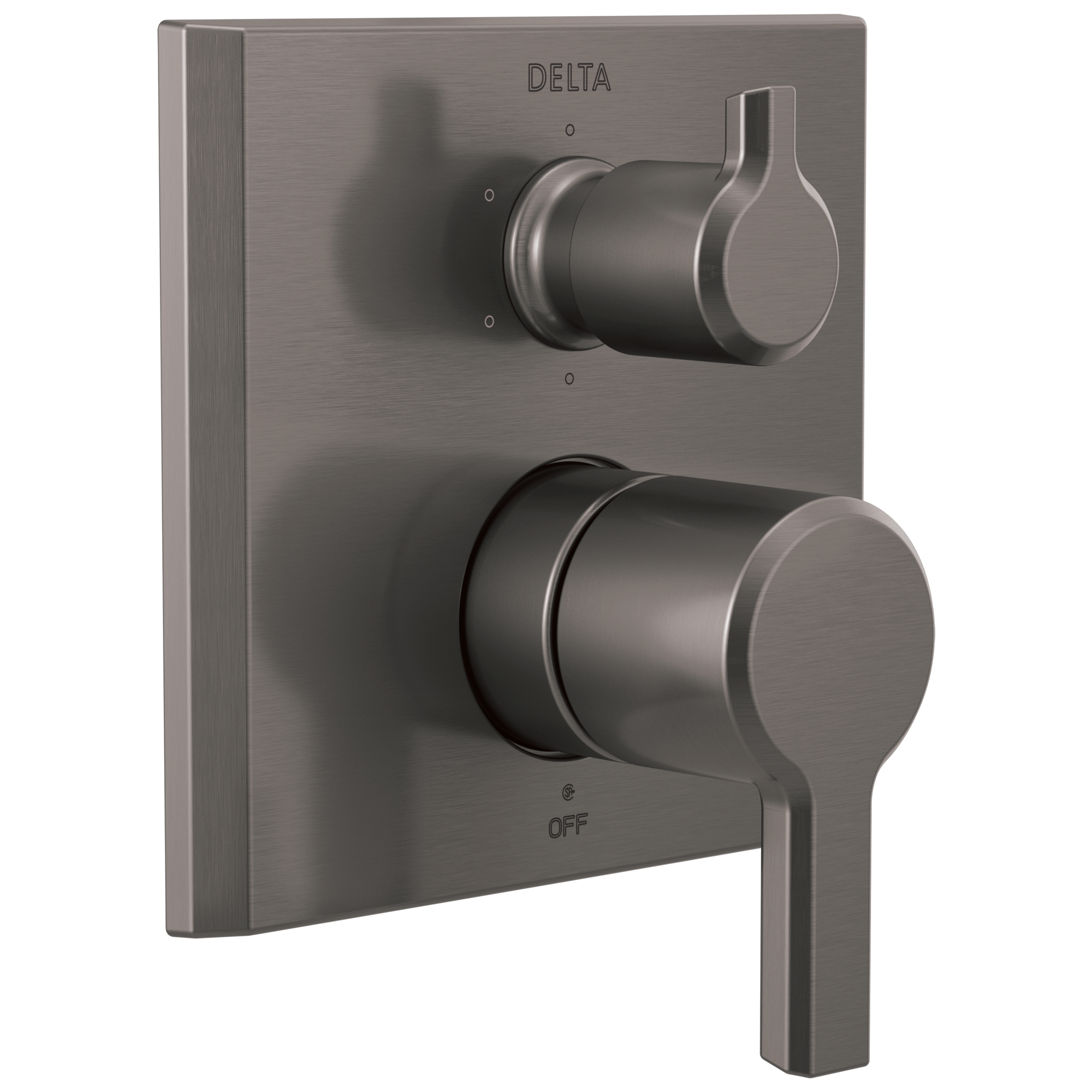 Delta T24999-KS-PR Pivotal Lumicoat Black Stainless 2.75-Inches Universal Bathtub/Shower Diverter 0.5-Inches -ID