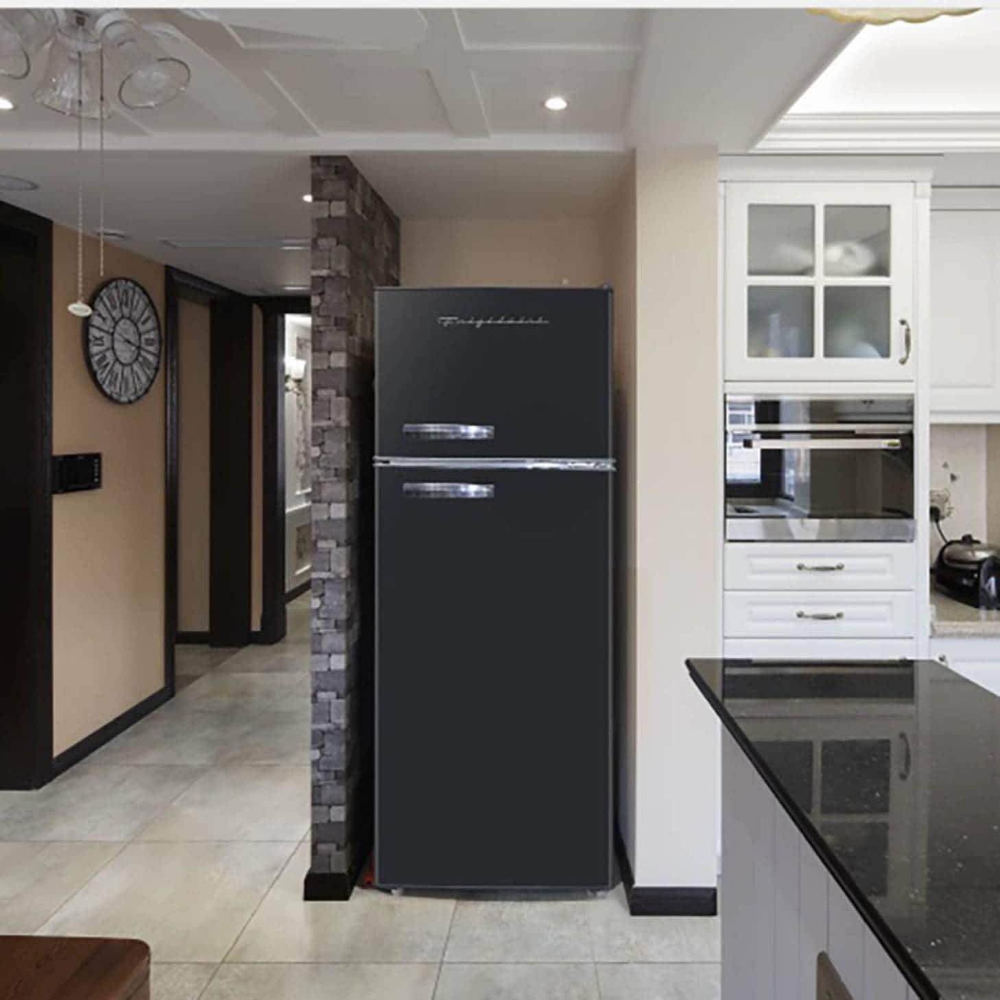Frigidaire 7.5 cu ft Small Apartment Size 2-Door Refrigerator/Freezer & 6.5  cu ft Upright Fridge 
